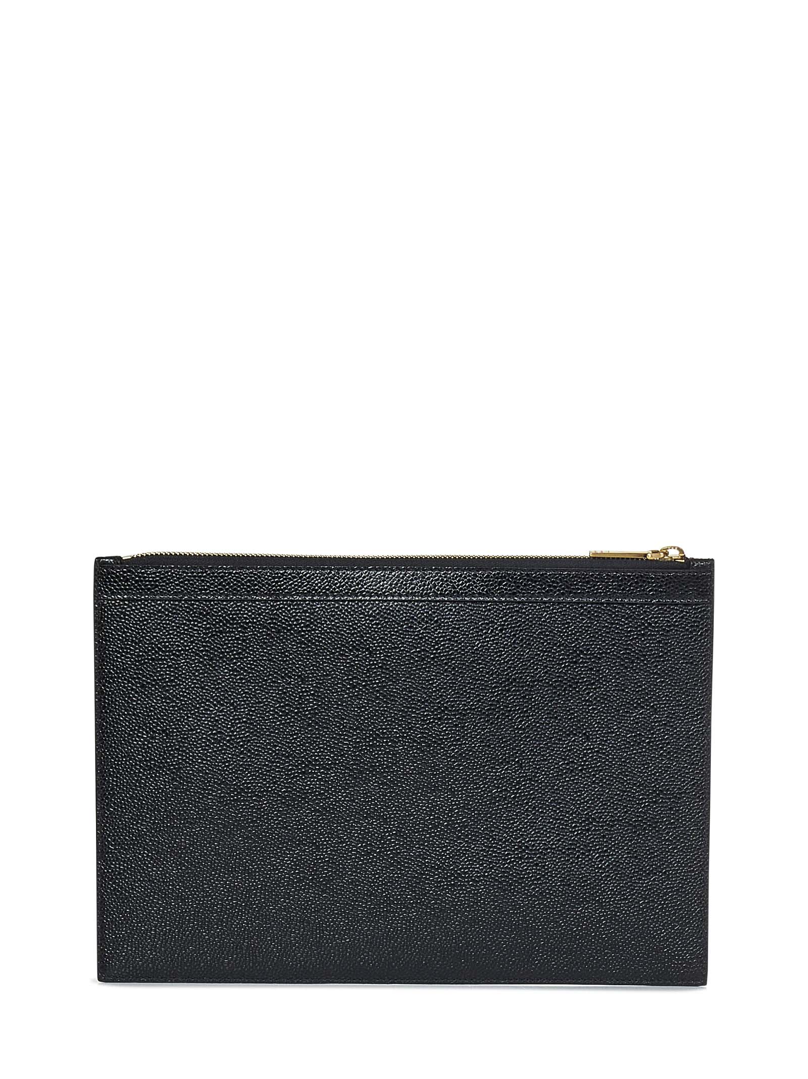 Shop Thom Browne Tablet Clutch In Black