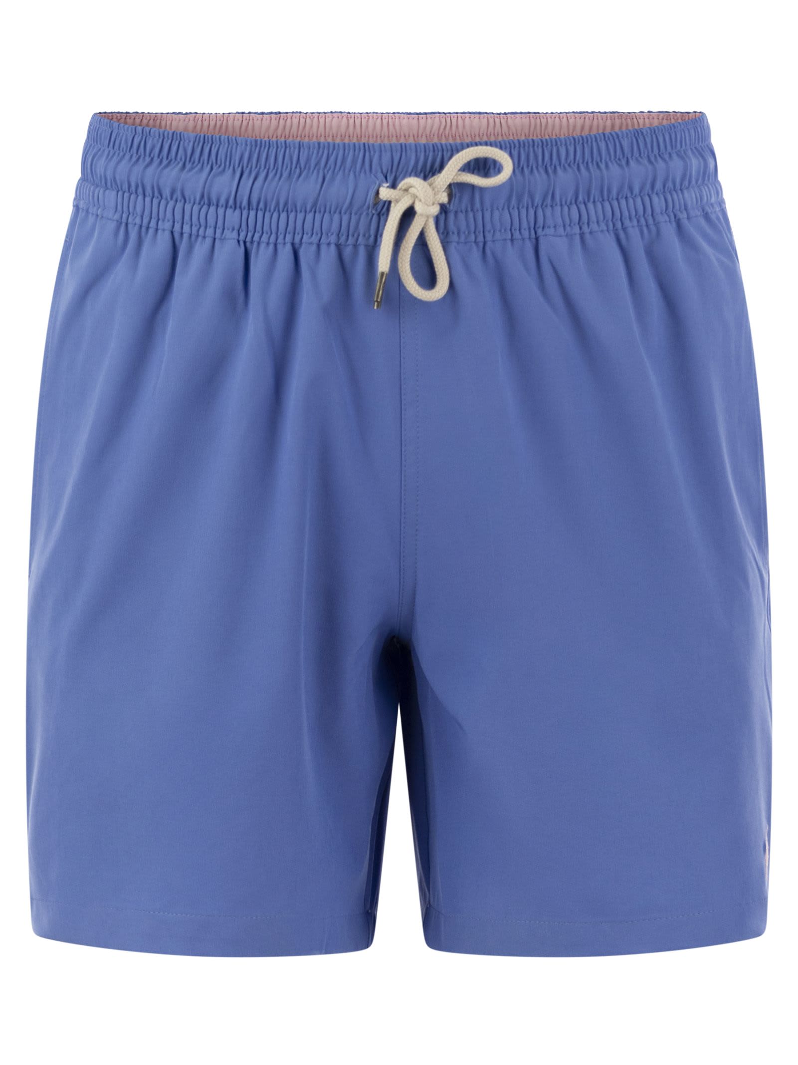 Shop Polo Ralph Lauren Beach Boxers In Light Blue