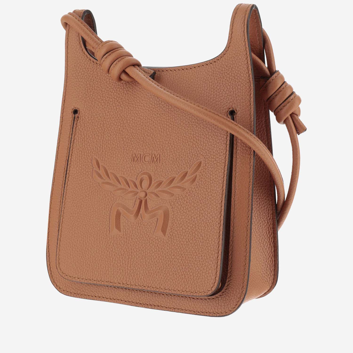 Shop Mcm Himmel Mini Shoulder Bag In Brown
