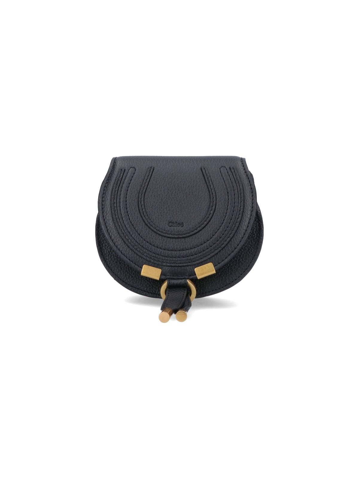 Shop Chloé Marcie Mini Saddle Bag In Nero