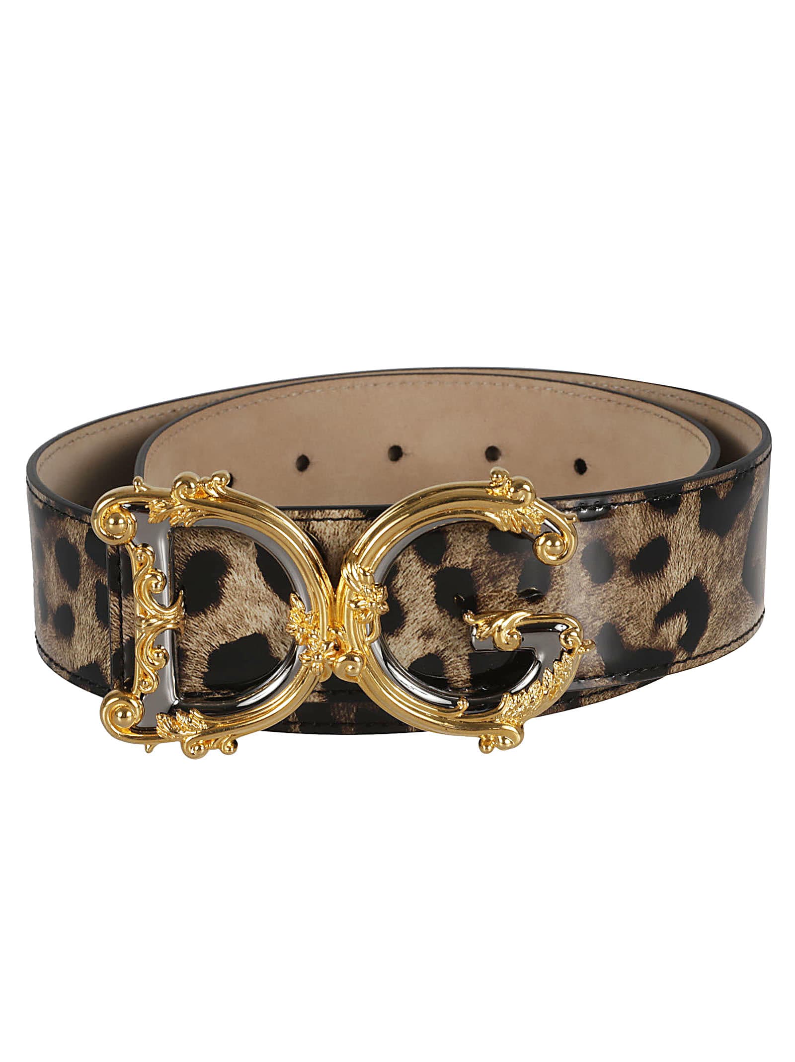 Shop Dolce & Gabbana Leopard Print Belt