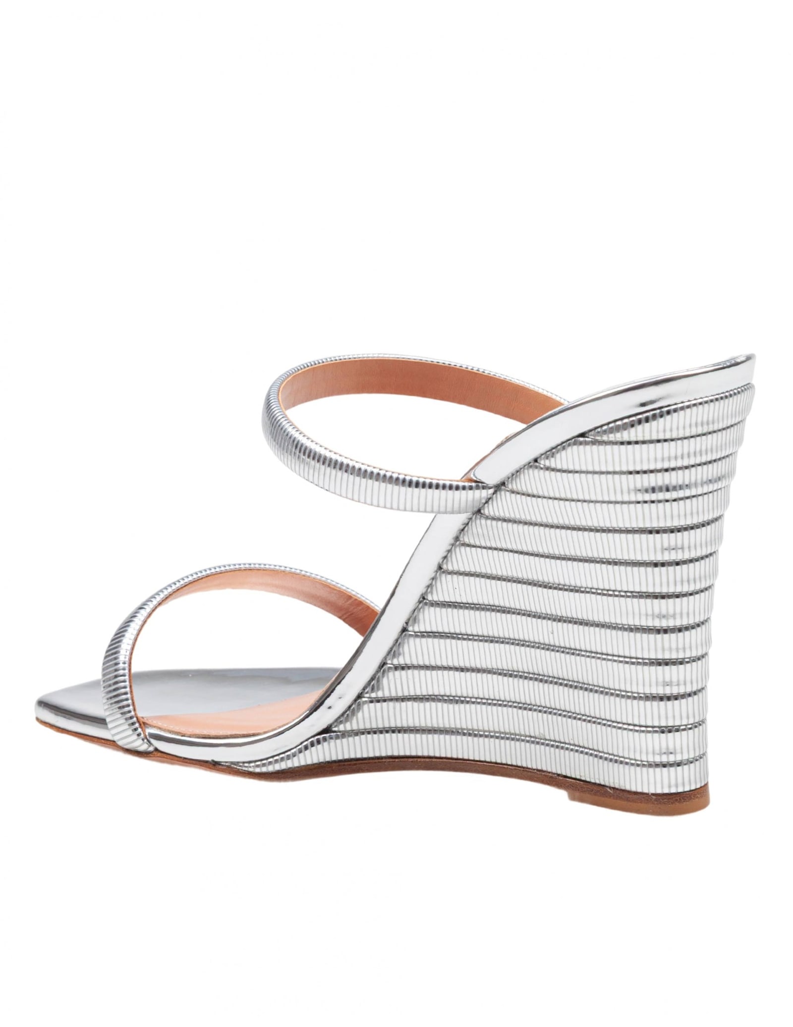 Aquazzura Chain Wedge Sandal 95 In Silver