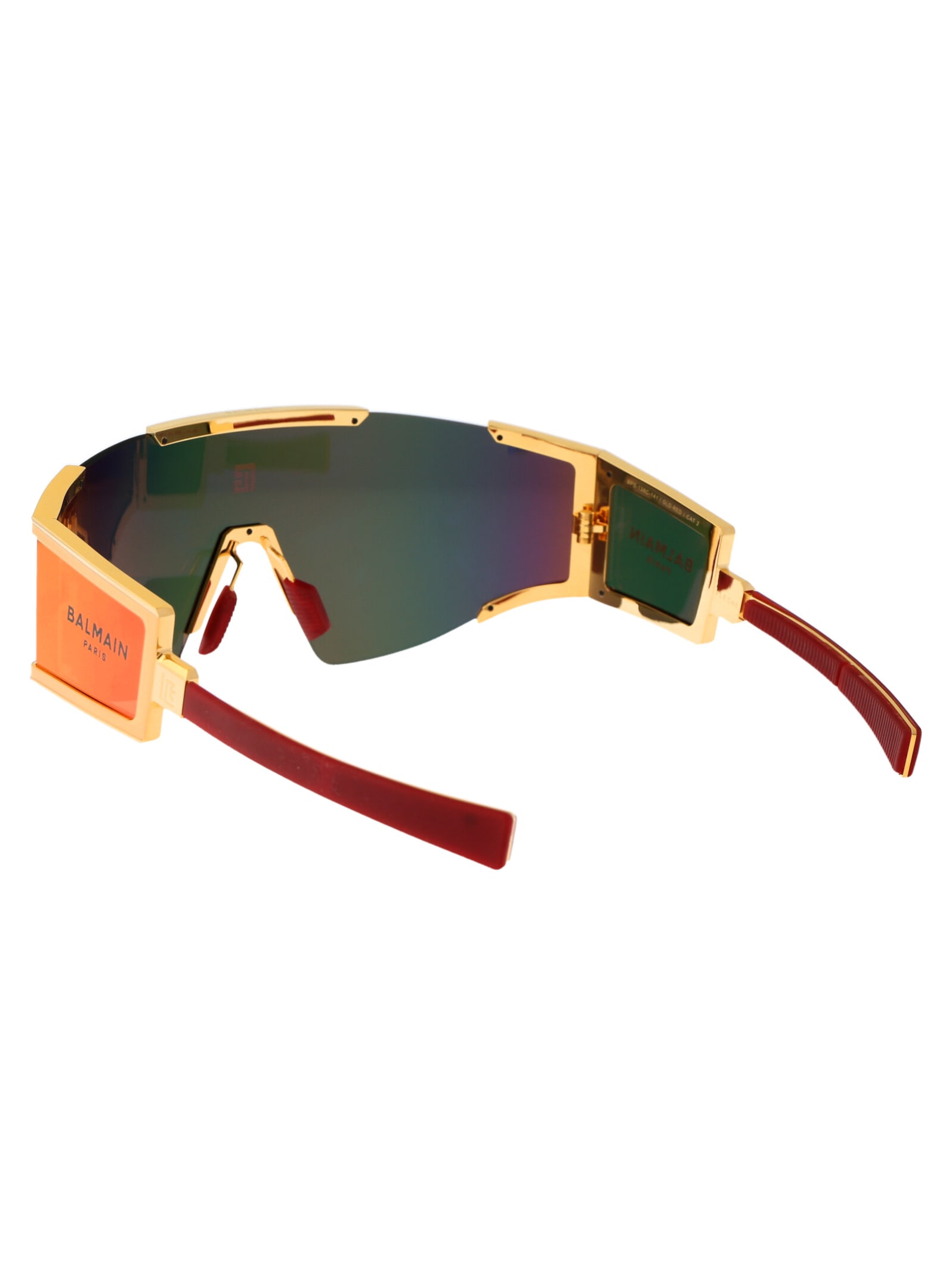 Shop Balmain Fleche Sunglasses In 138c Gld - Red