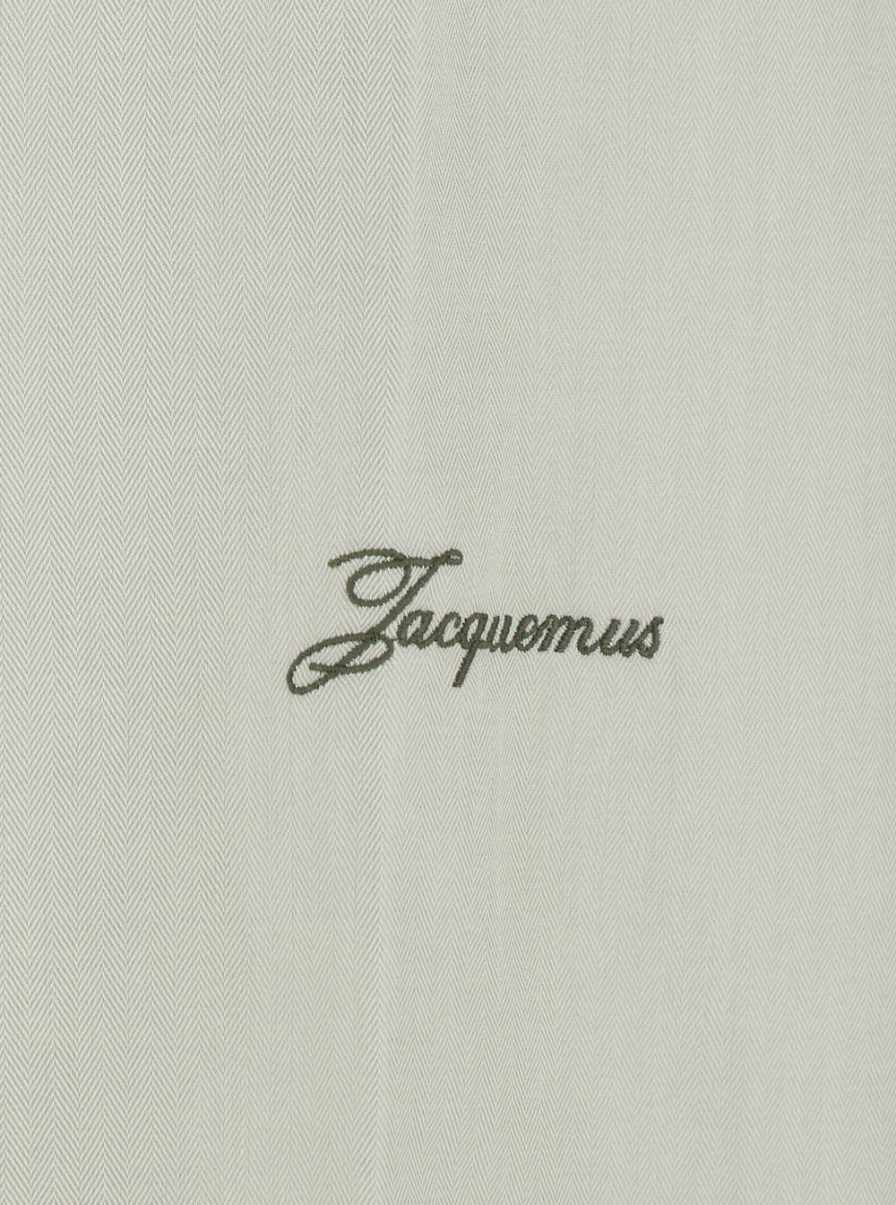 Jacquemus Simon Green Shirt With Logo Lettering On The Front In Cotton Man In White