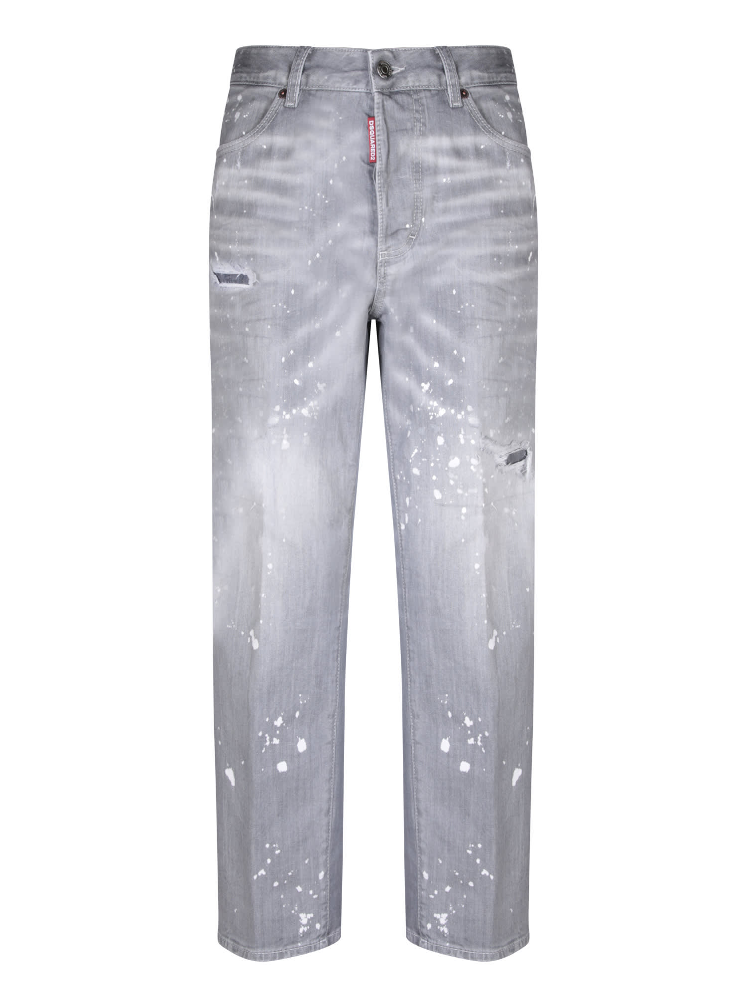 Shop Dsquared2 Grey Spotted Cool Girl Grey Jeans