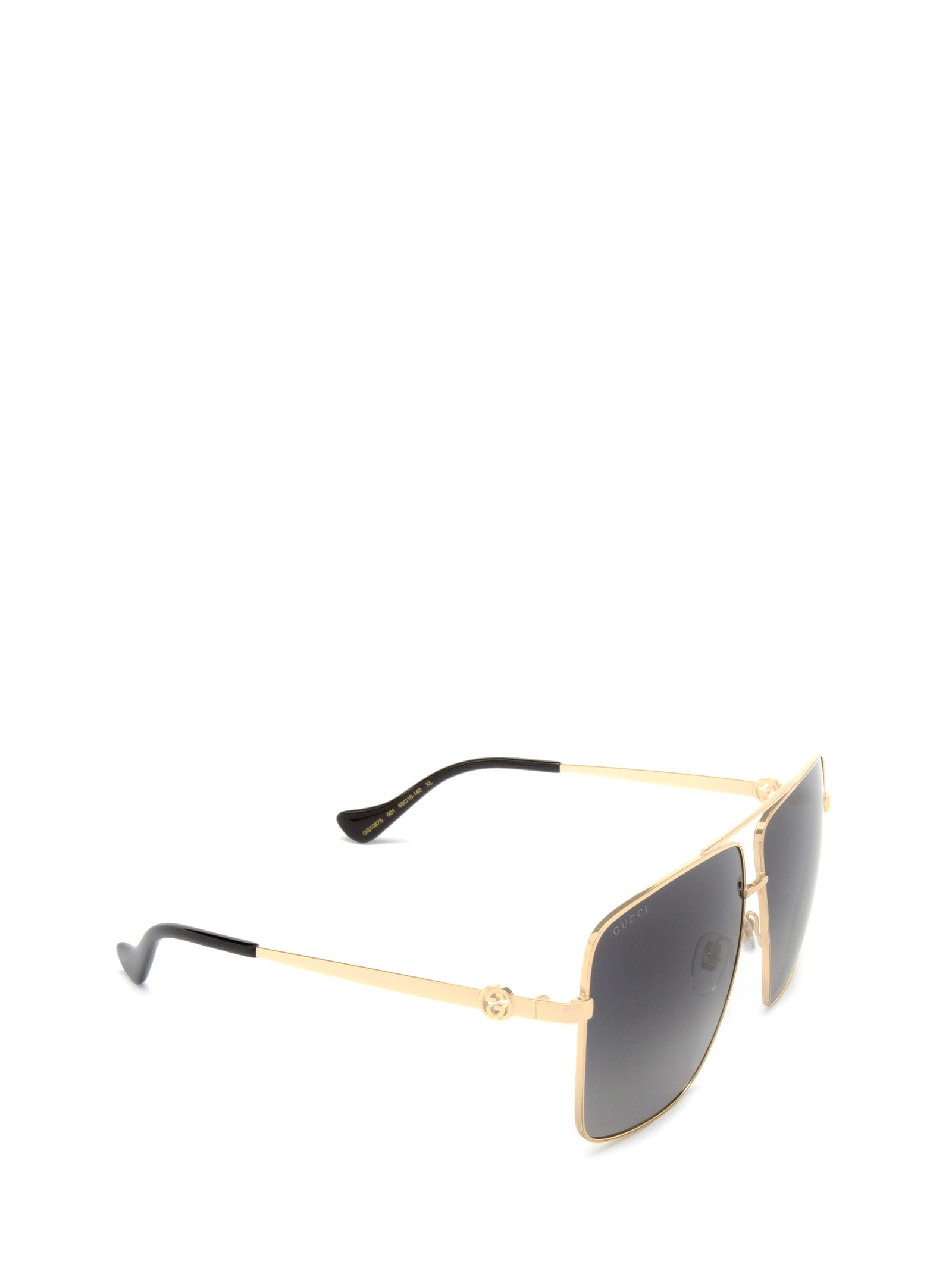 Shop Gucci Gg1087s Gold Sunglasses