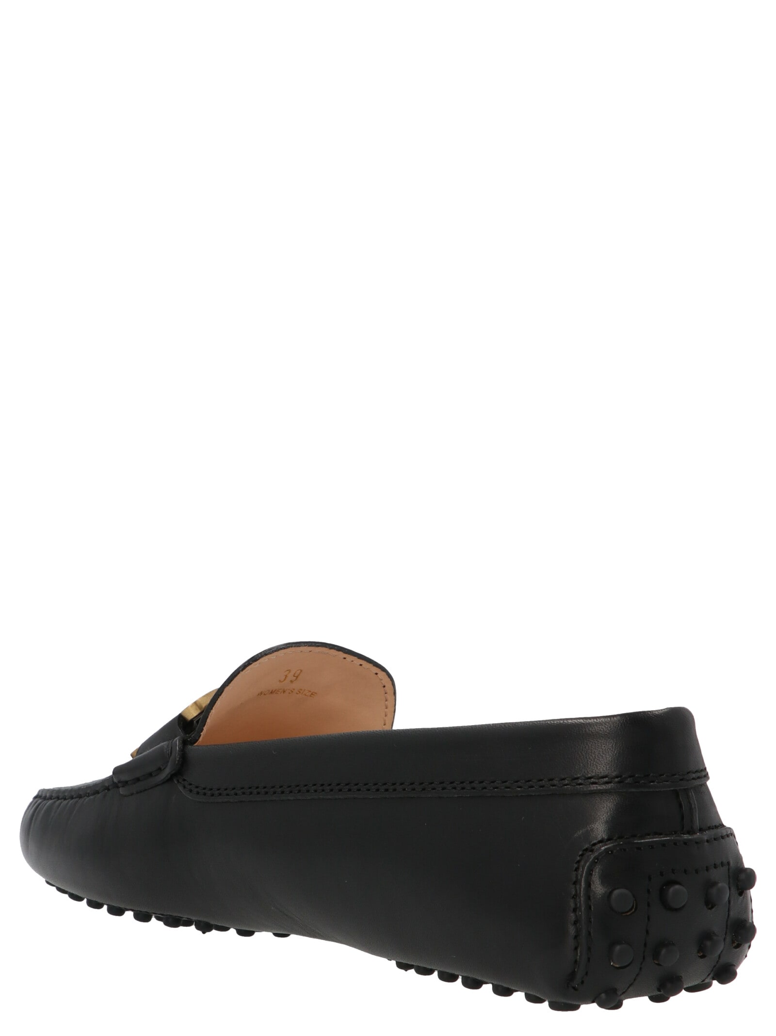 Shop Tod's Gommino Catena Loafers In Black