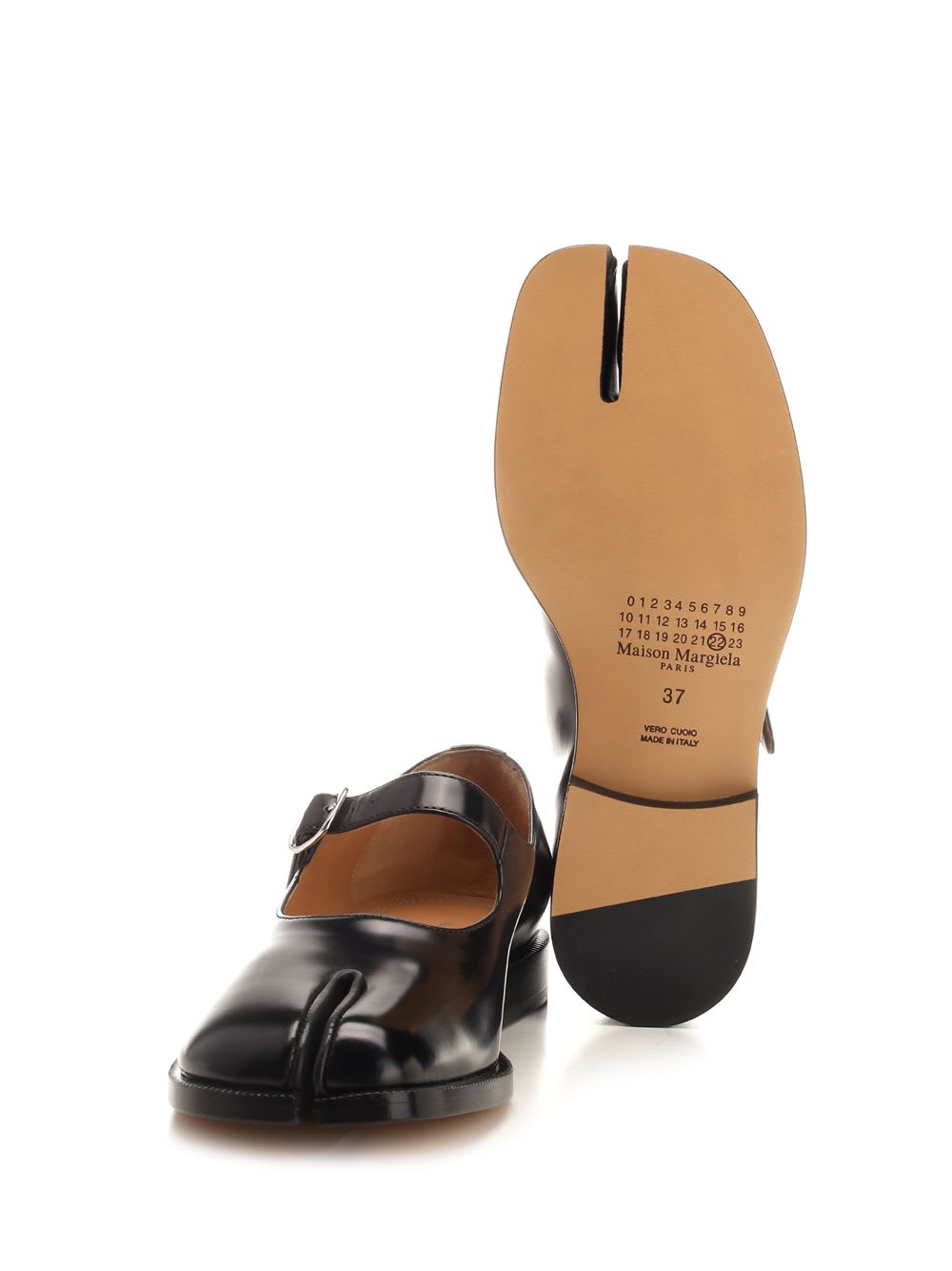 Shop Maison Margiela Tabi Mary Jane In Black