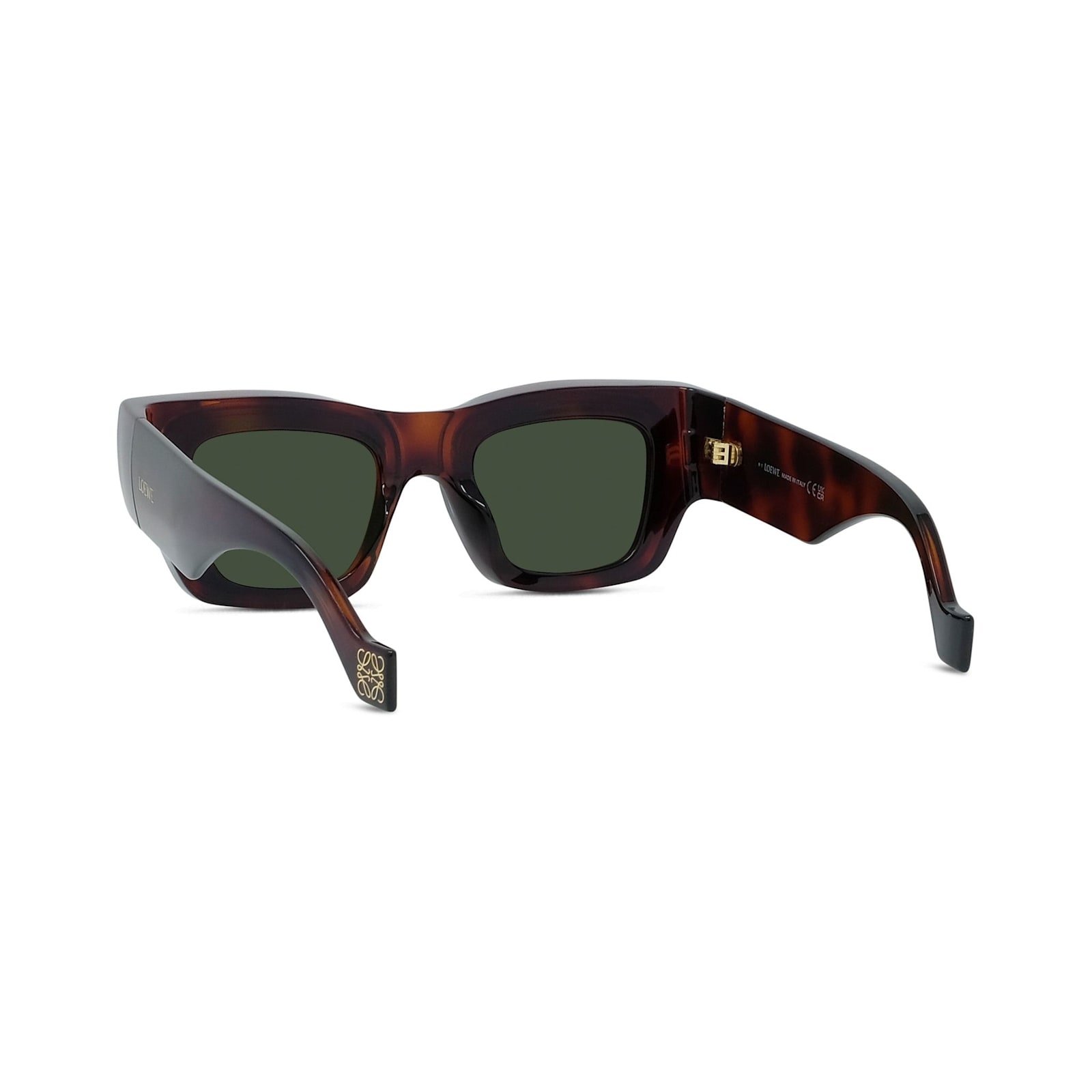Loewe Signature Logo-print Square Sunglasses In Brown