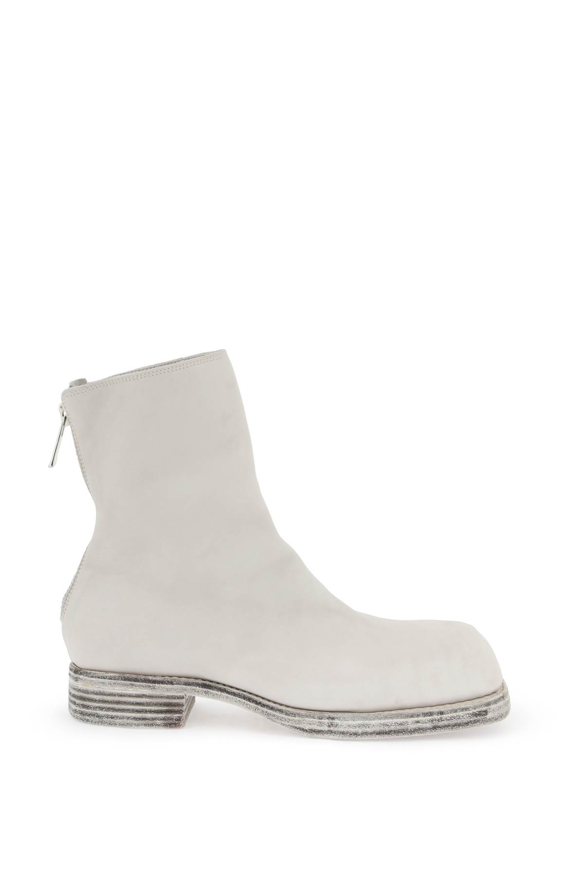 Shop Guidi Leather Ankle Boots In Co156t (grey)