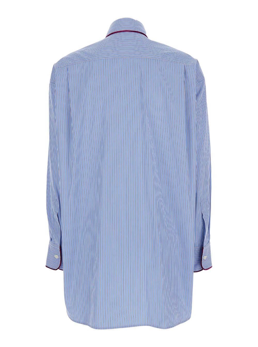 ETRO OVERSIZED LIGHT BLUE STRIPED SHIRT IN COTTON WOMAN 