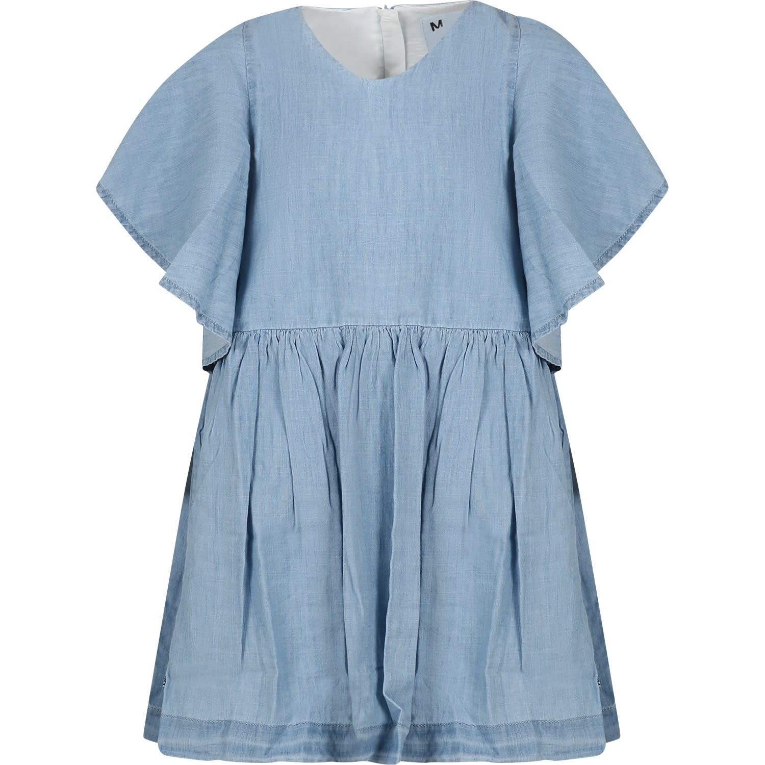 Molo Kids' Casual Denim Dress For Girl