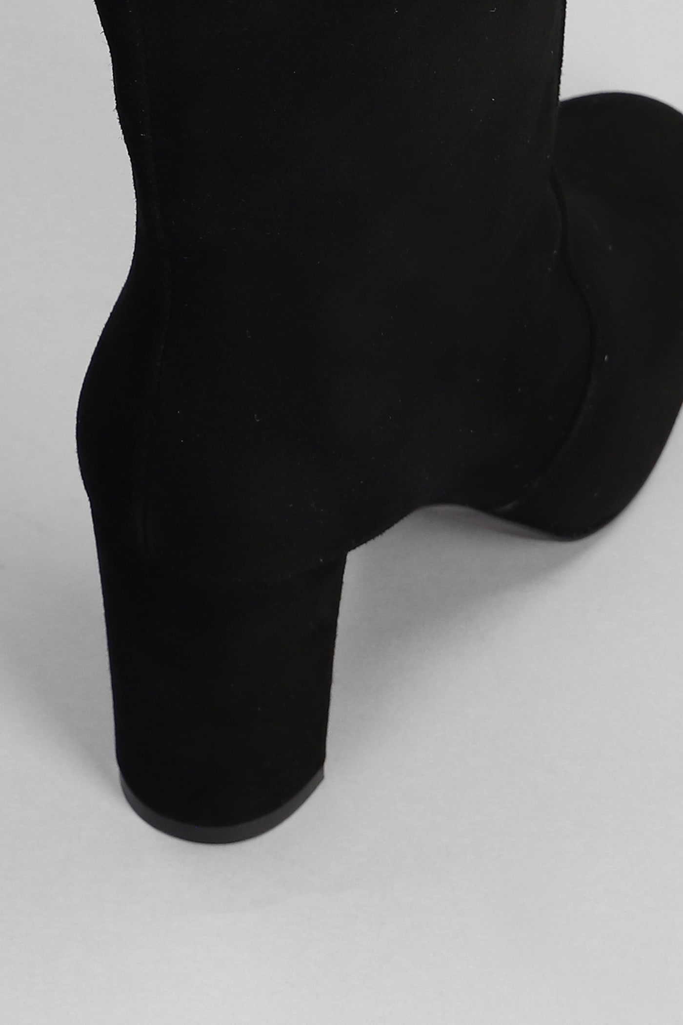 Shop Via Roma 15 High Heels Boots In Black Suede