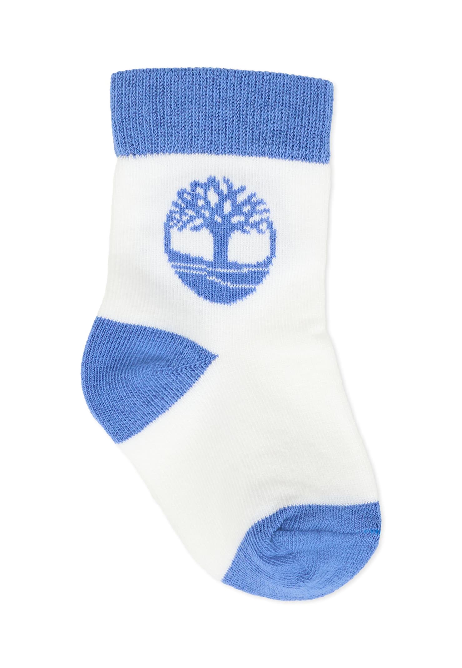 Timberland Blue Sock Set For Baby Boy With Logo In Blue