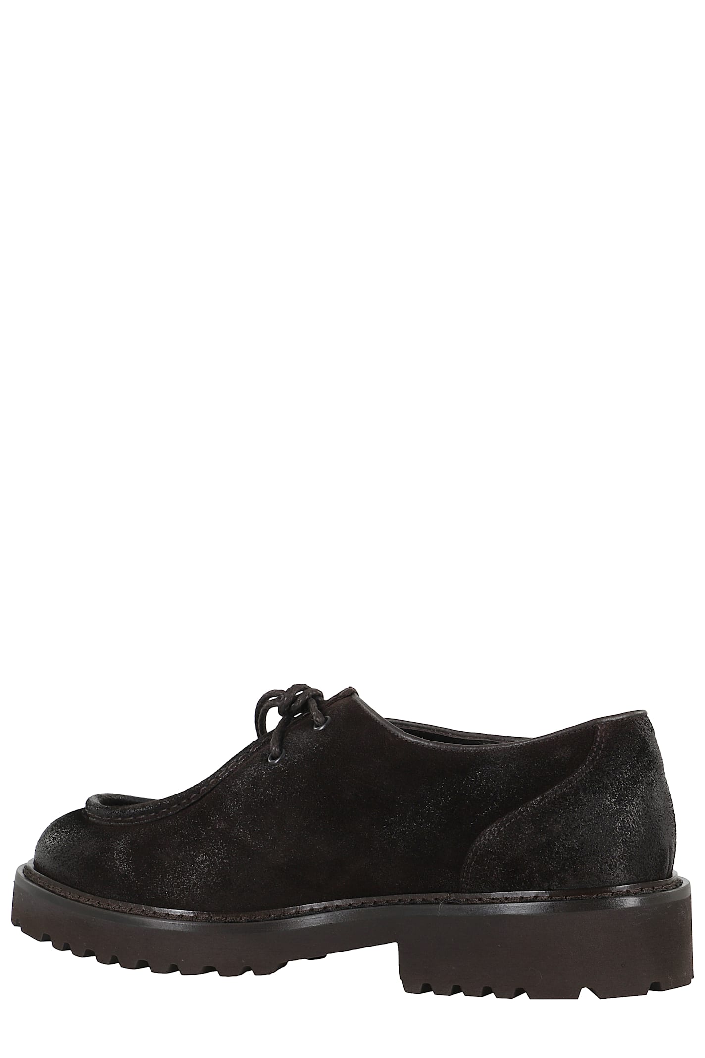 Doucal's Brown Suede Derby Shoes With Lace-up Closure In Brown