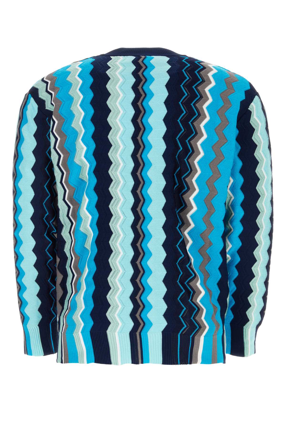 Shop Missoni Embroidered Cotton Blend Cardigan In Whiteblue