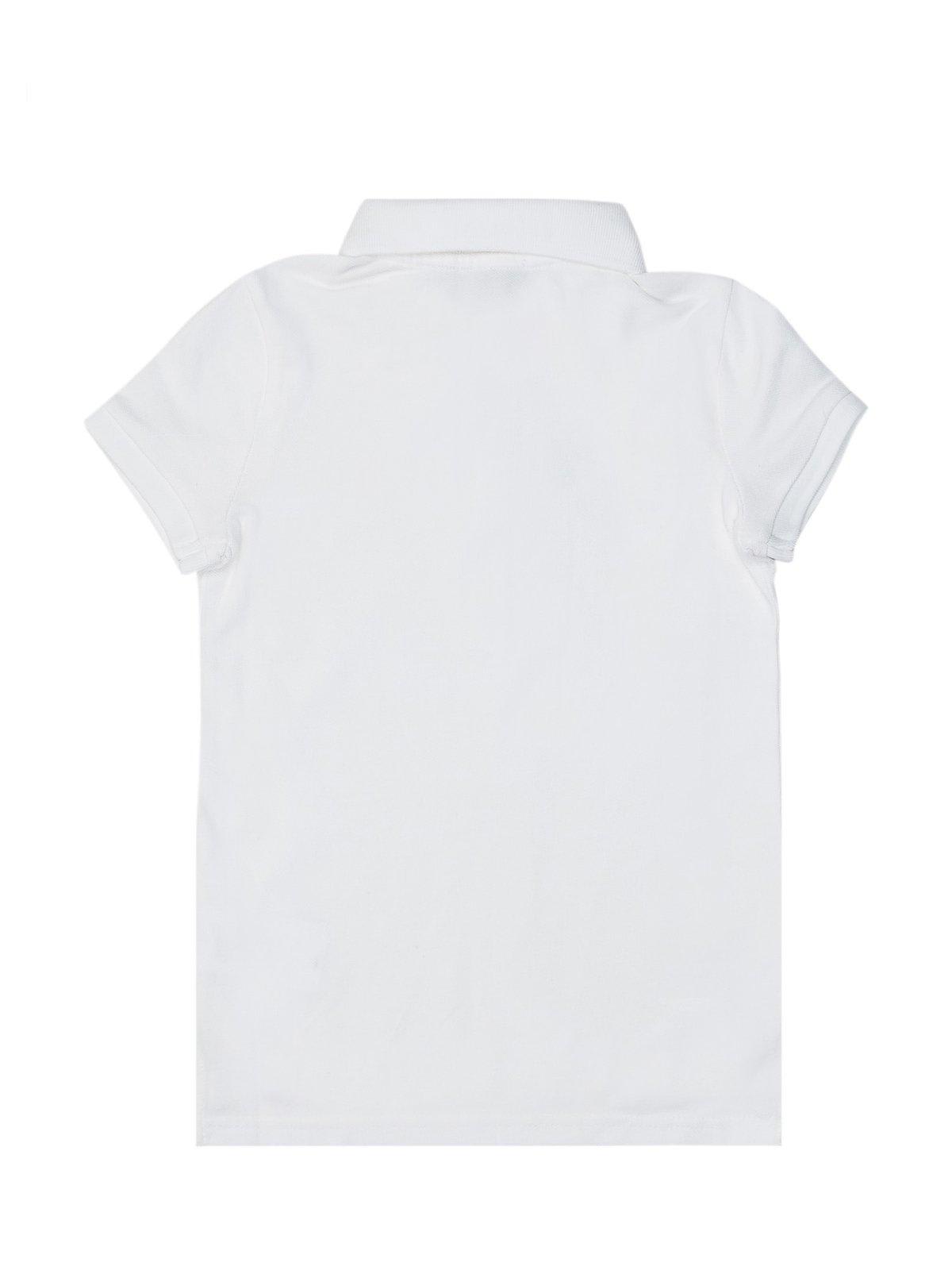 Shop Ralph Lauren Logo Embroidered Short Sleeved Polo Shirt In White