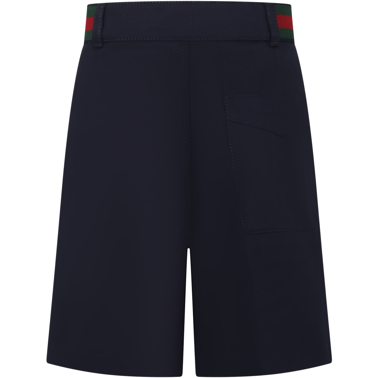 Shop Gucci Blue Shorts For Boy With Double G
