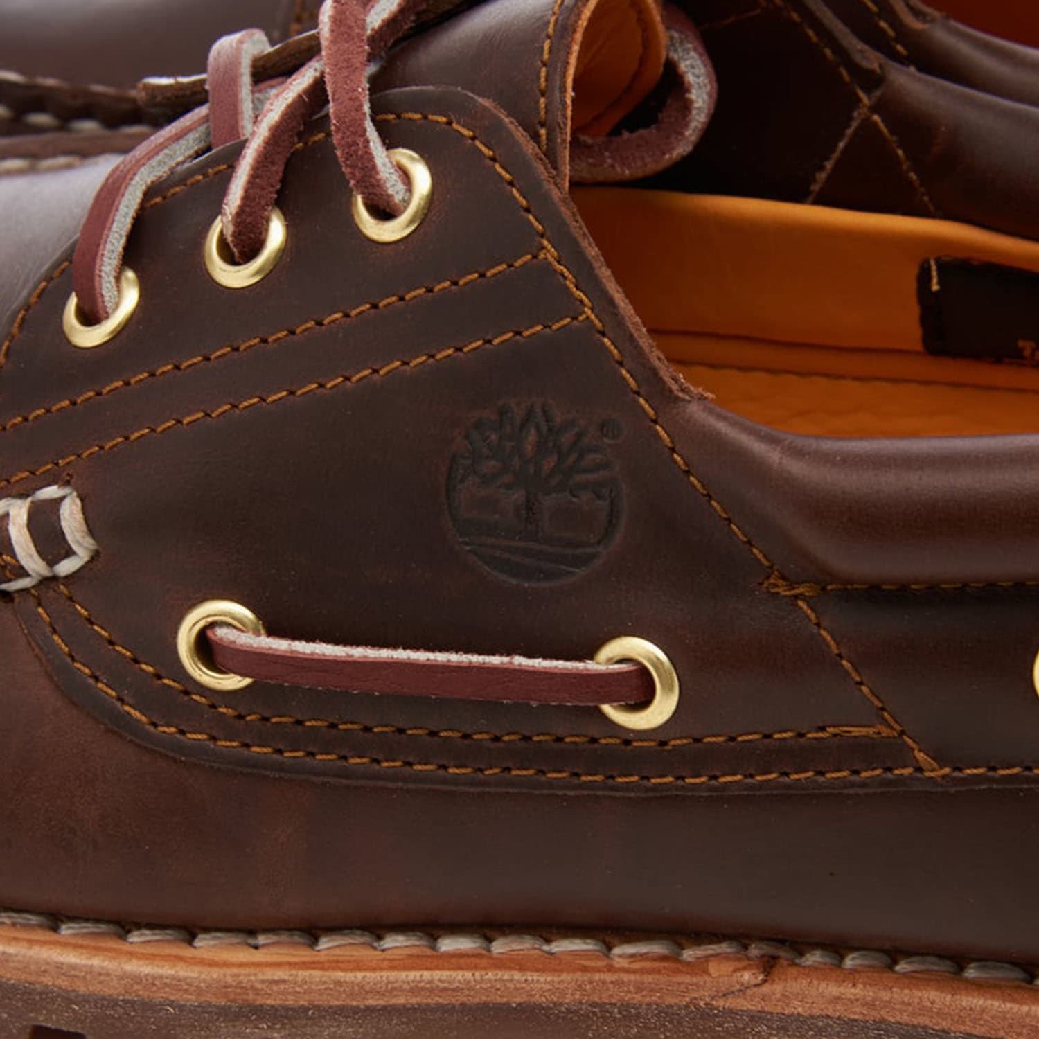 Timberland Authentic 3-eye Leather Loafers In Brown