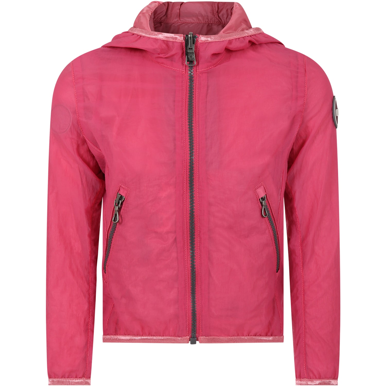 Colmar Kids' Pink Jacket For Girl With Logo In Fuchsia