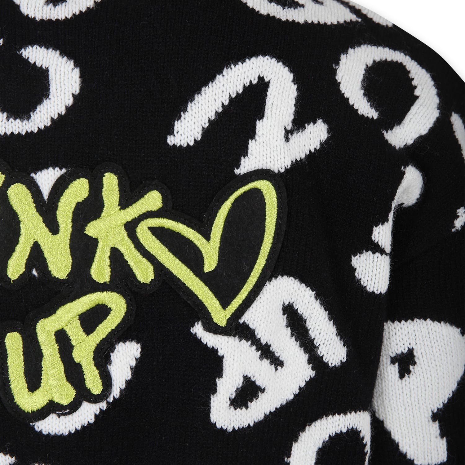 PINKO BLACK CARDIGAN FOR GIRL WITH LOGO