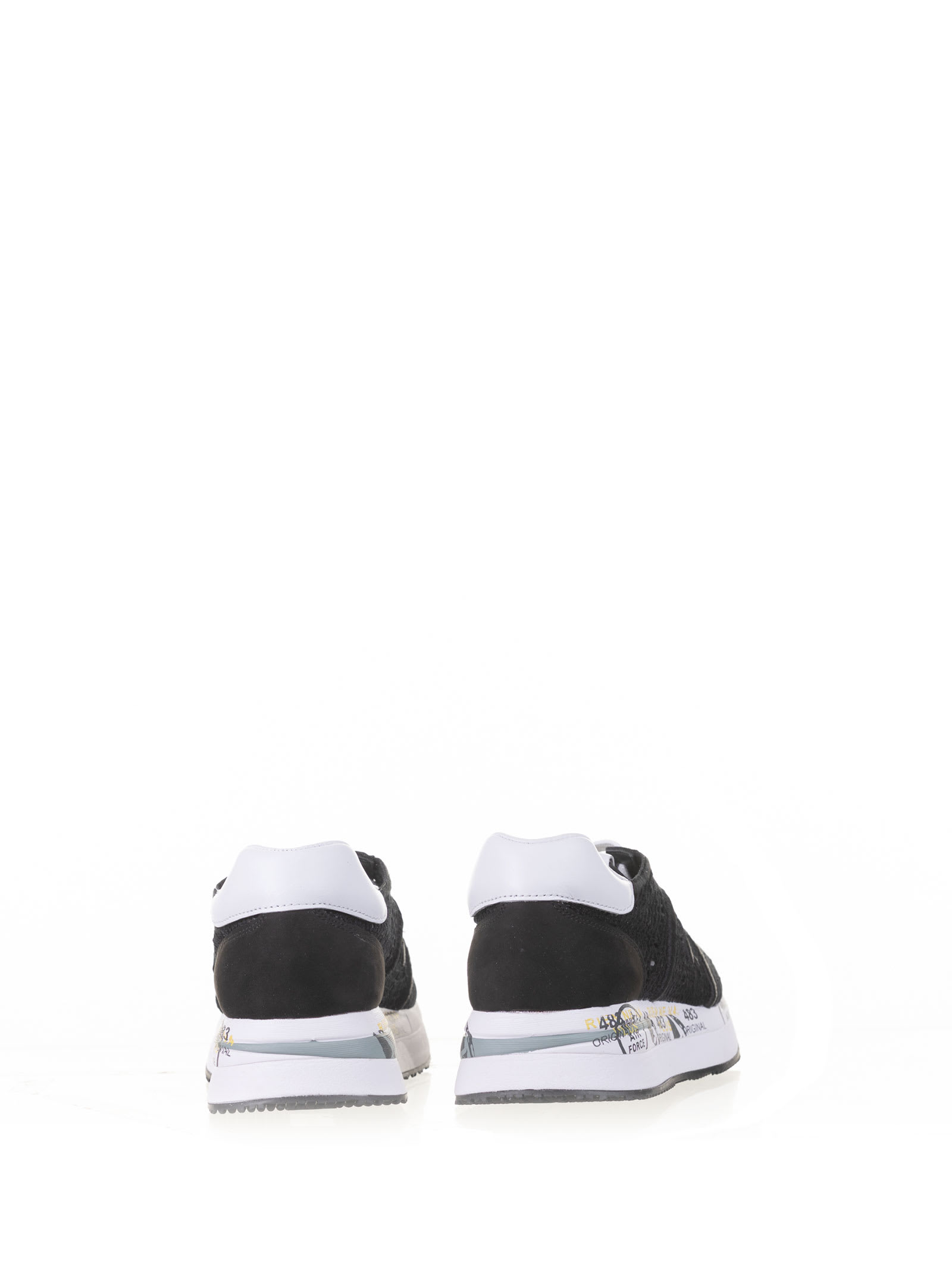 Shop Premiata Conny 6347 Perforated Sneaker In Nero