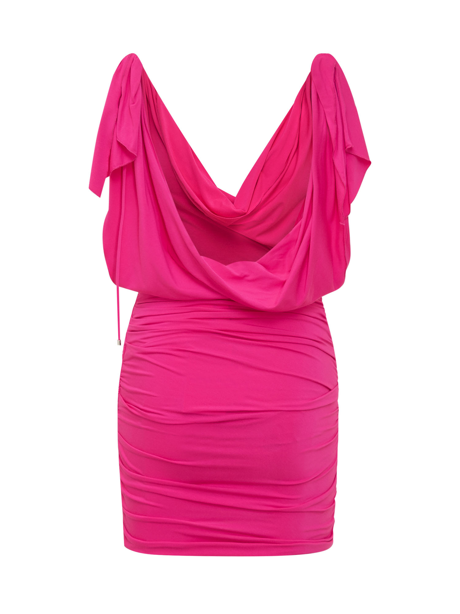 Attico The Dresses Gend - Fuchsia Mini Dress Fuchsia Main Fabric: 92% Viscose 8% Elastane In Fuchsia