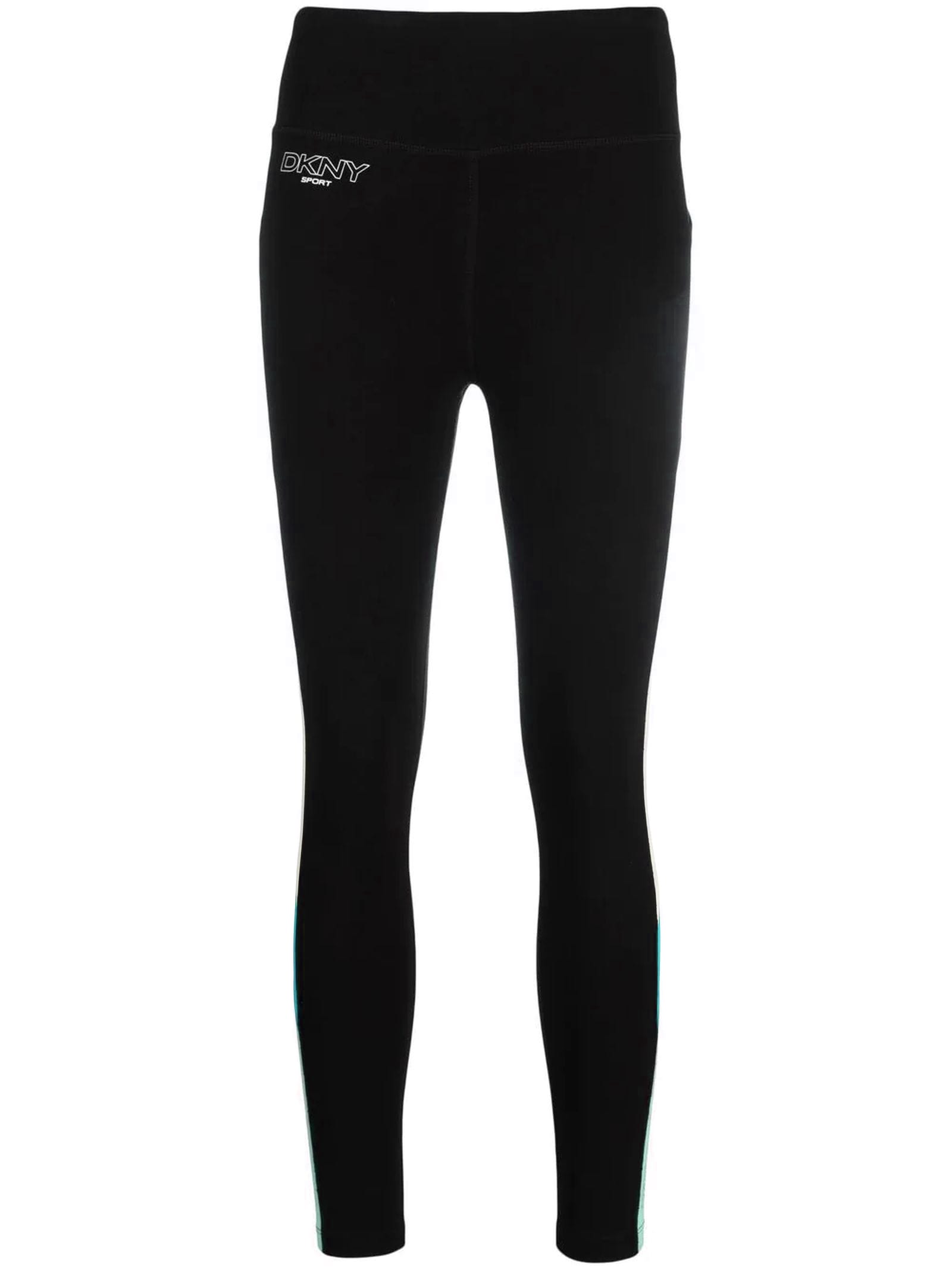 DKNY Black Cotton-blend Leggings