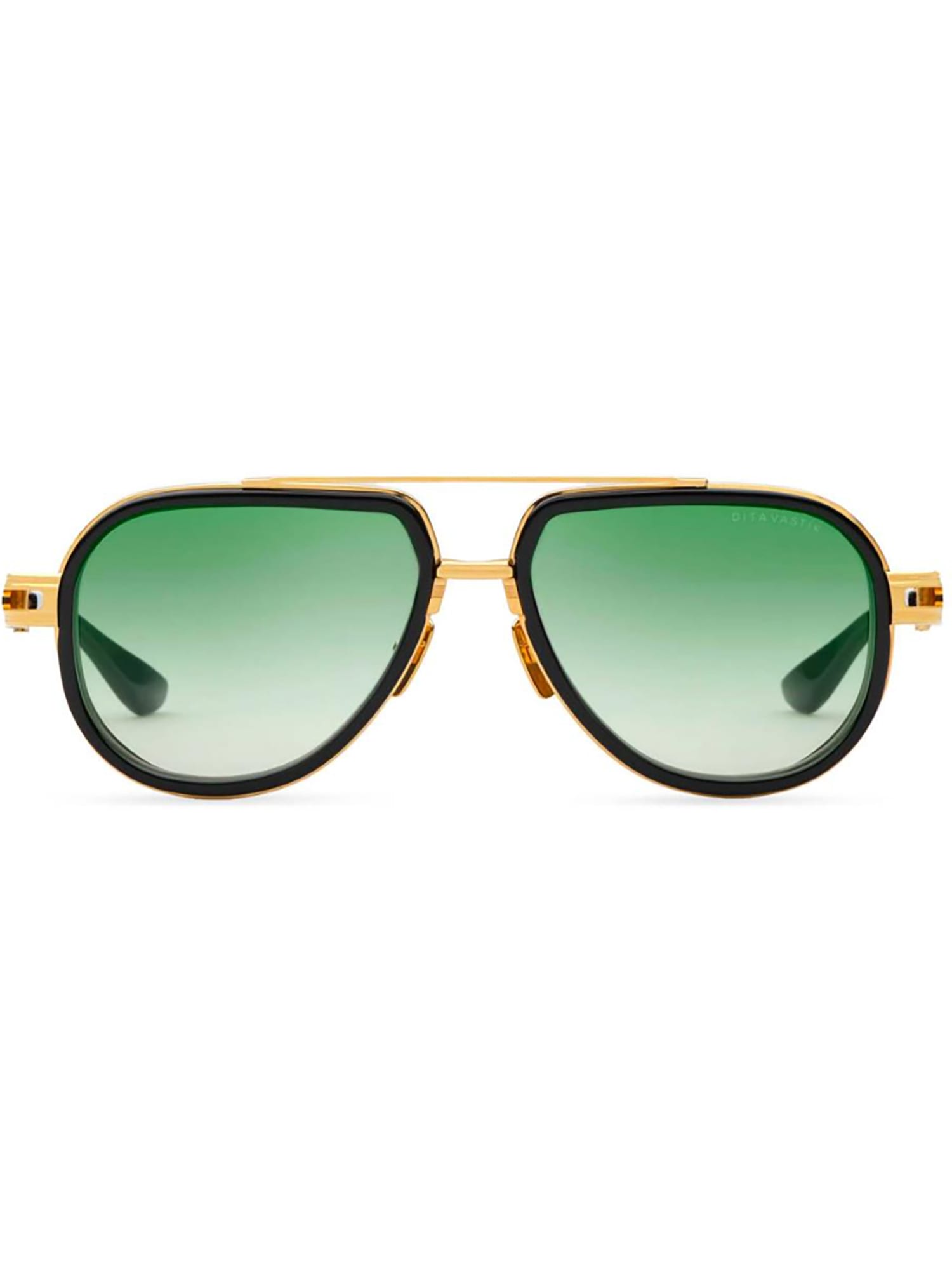 Shop Dita Dts441/a/01 Vastik Sunglasses In Yellow Gold_black