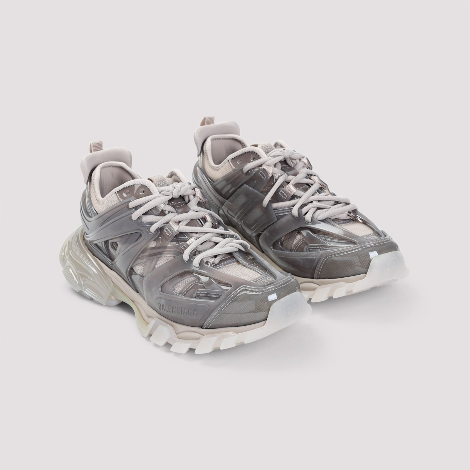 Shop Balenciaga Track Jelly Sneakers In Beige