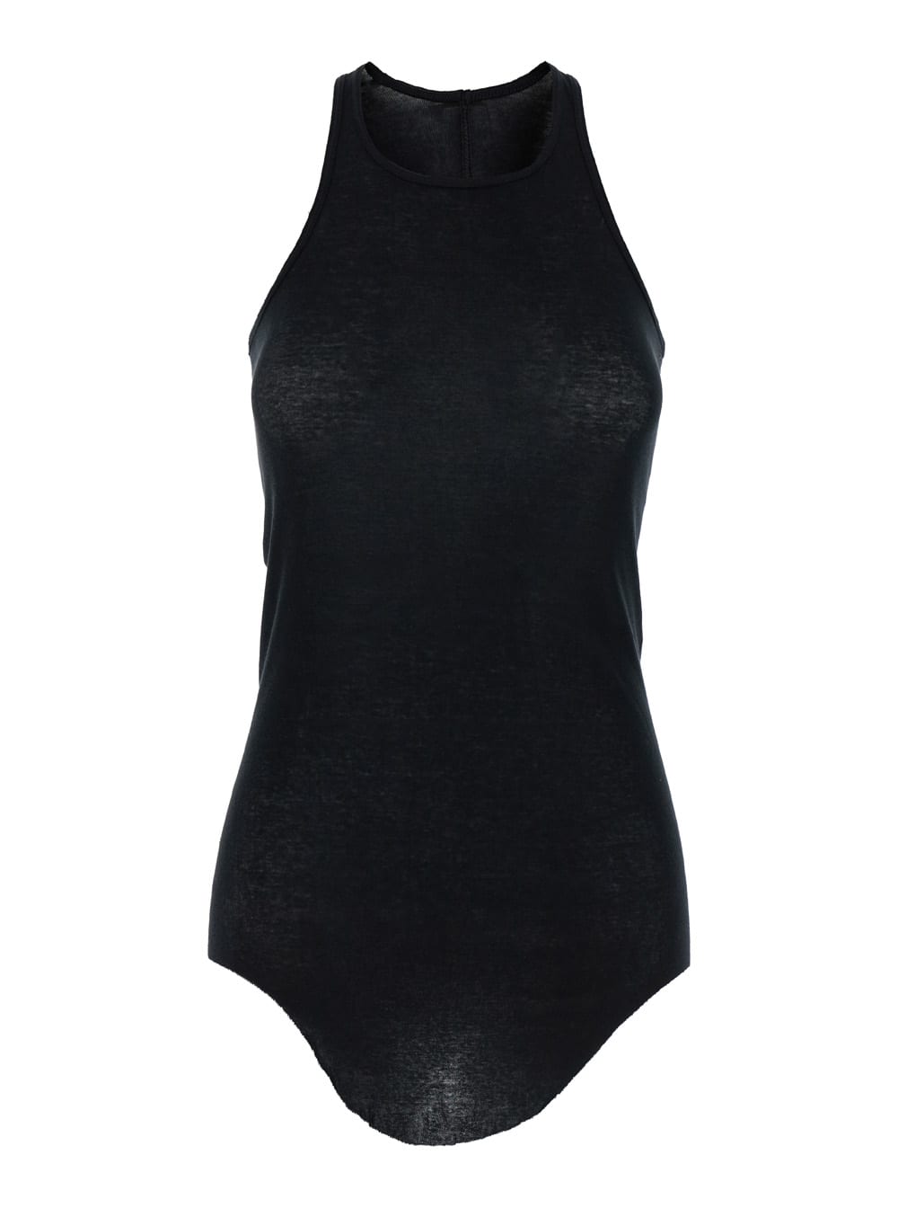 Shop Rick Owens Black Sleeveless Tank Top In Cotton Woman