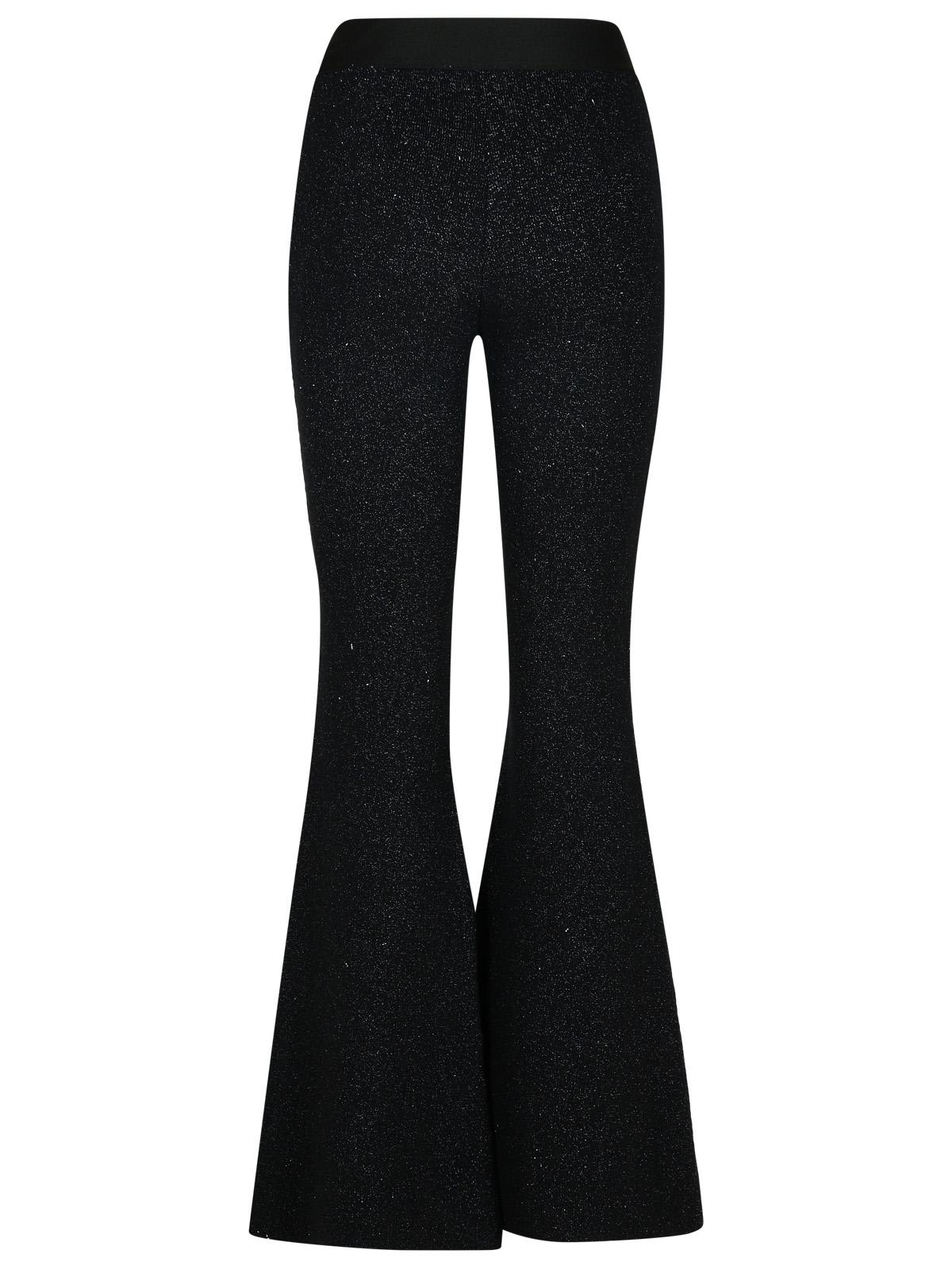 Shop Palm Angels Black Wool Blend Leggings