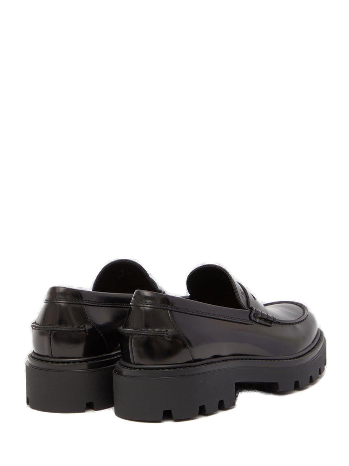 Shop Tod's Moccasin Slip-on Loafers In Black