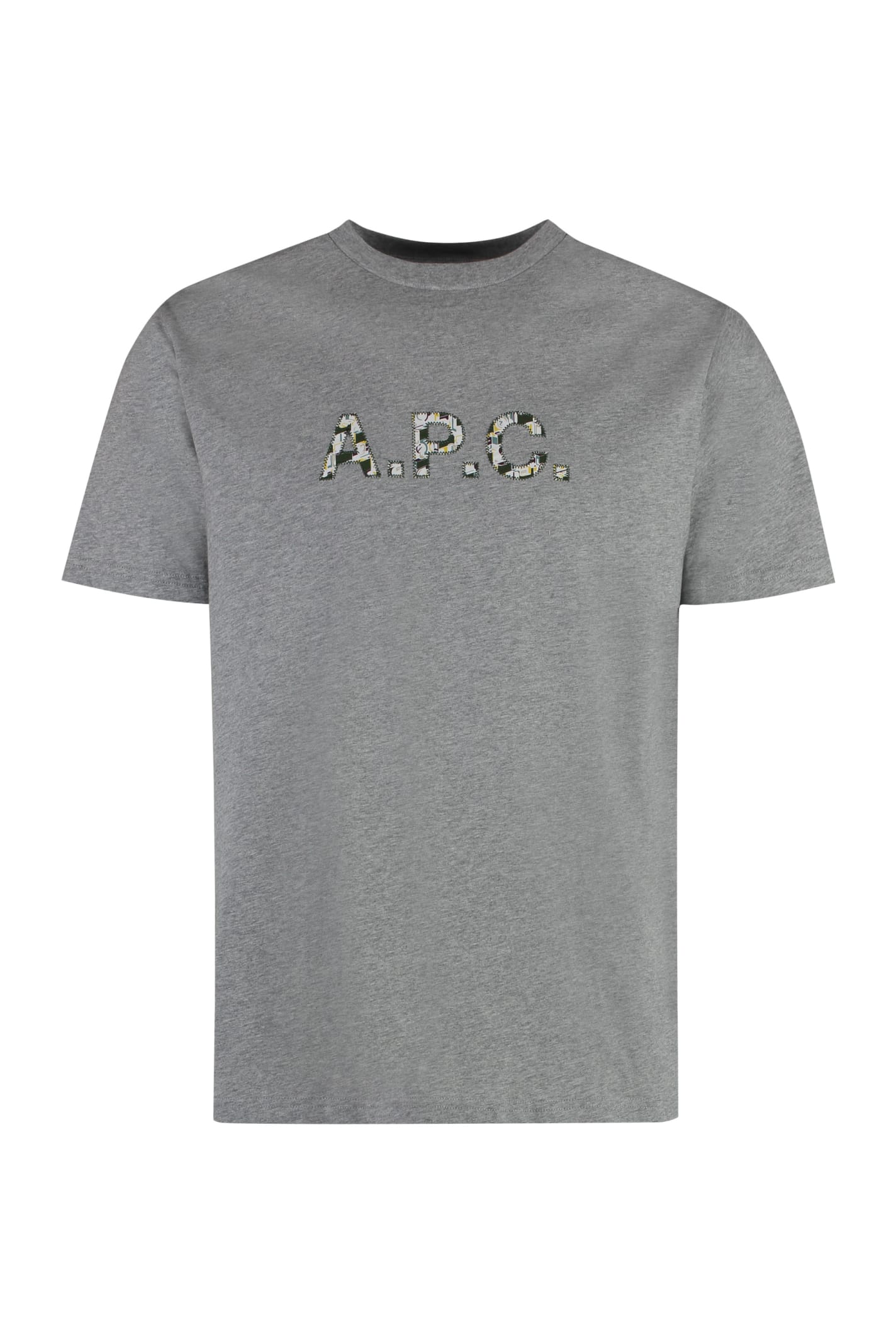 Shop Apc Willow Cotton Crew-neck T-shirt In Grey