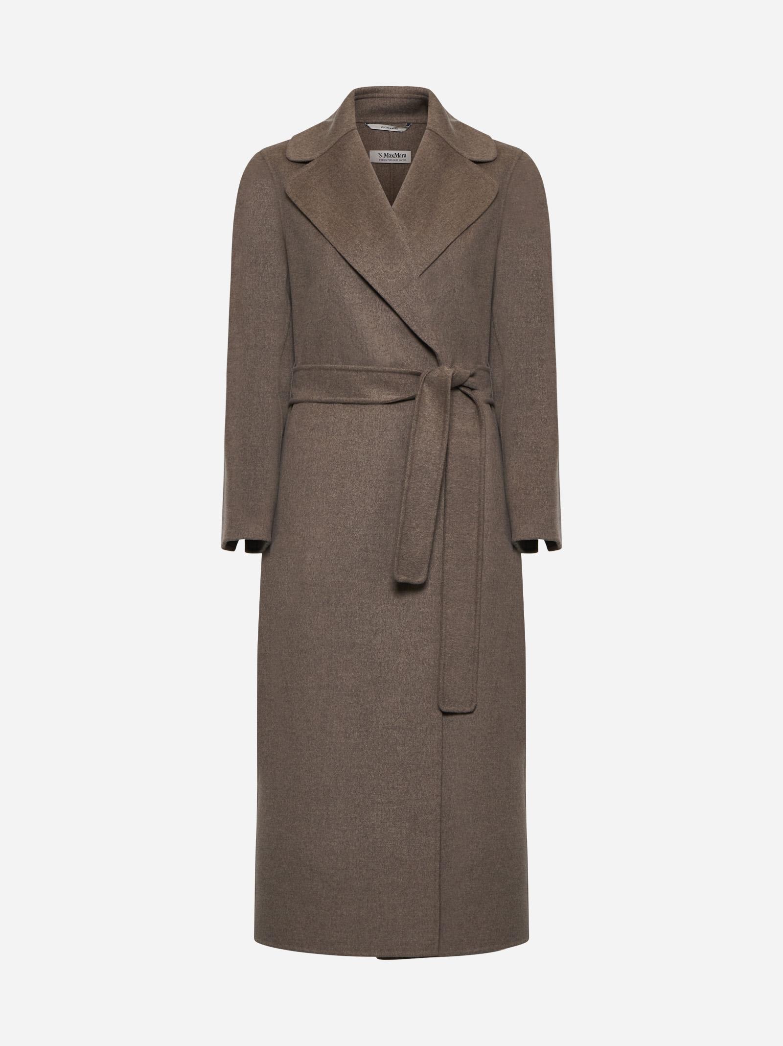 Shop 's Max Mara Poldo Wool Coat In Turtledove