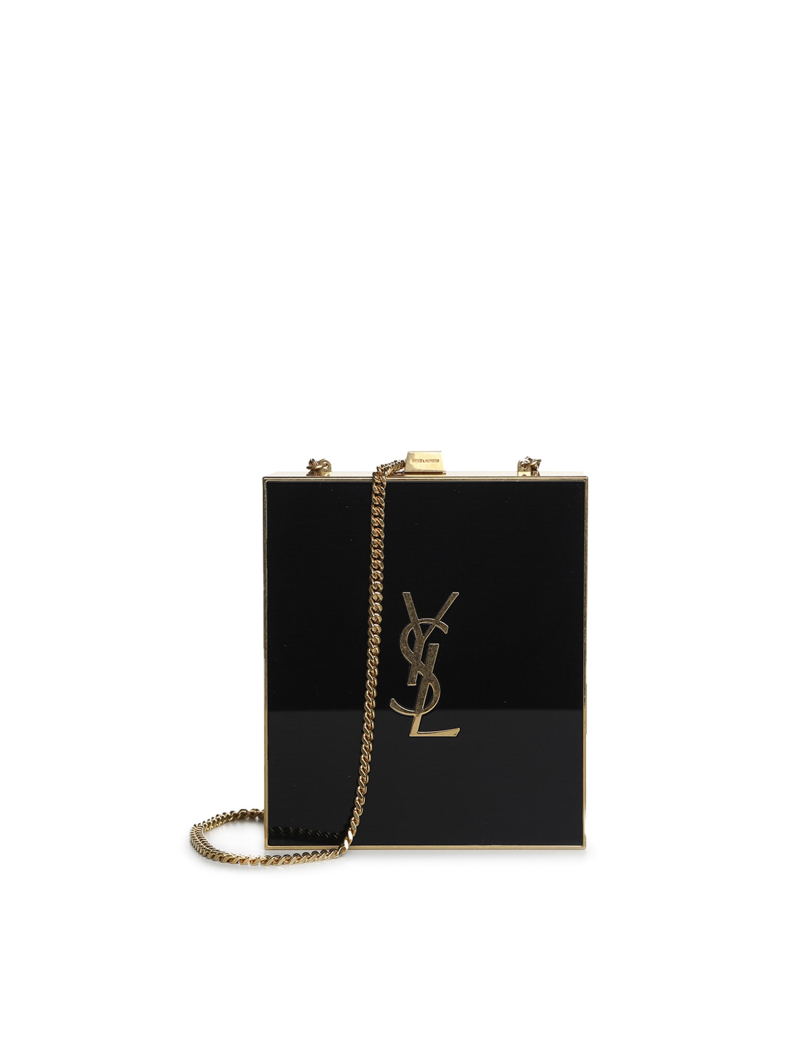 Saint Laurent Box Bag In Plexiglass And Metal In Balack/gold | ModeSens