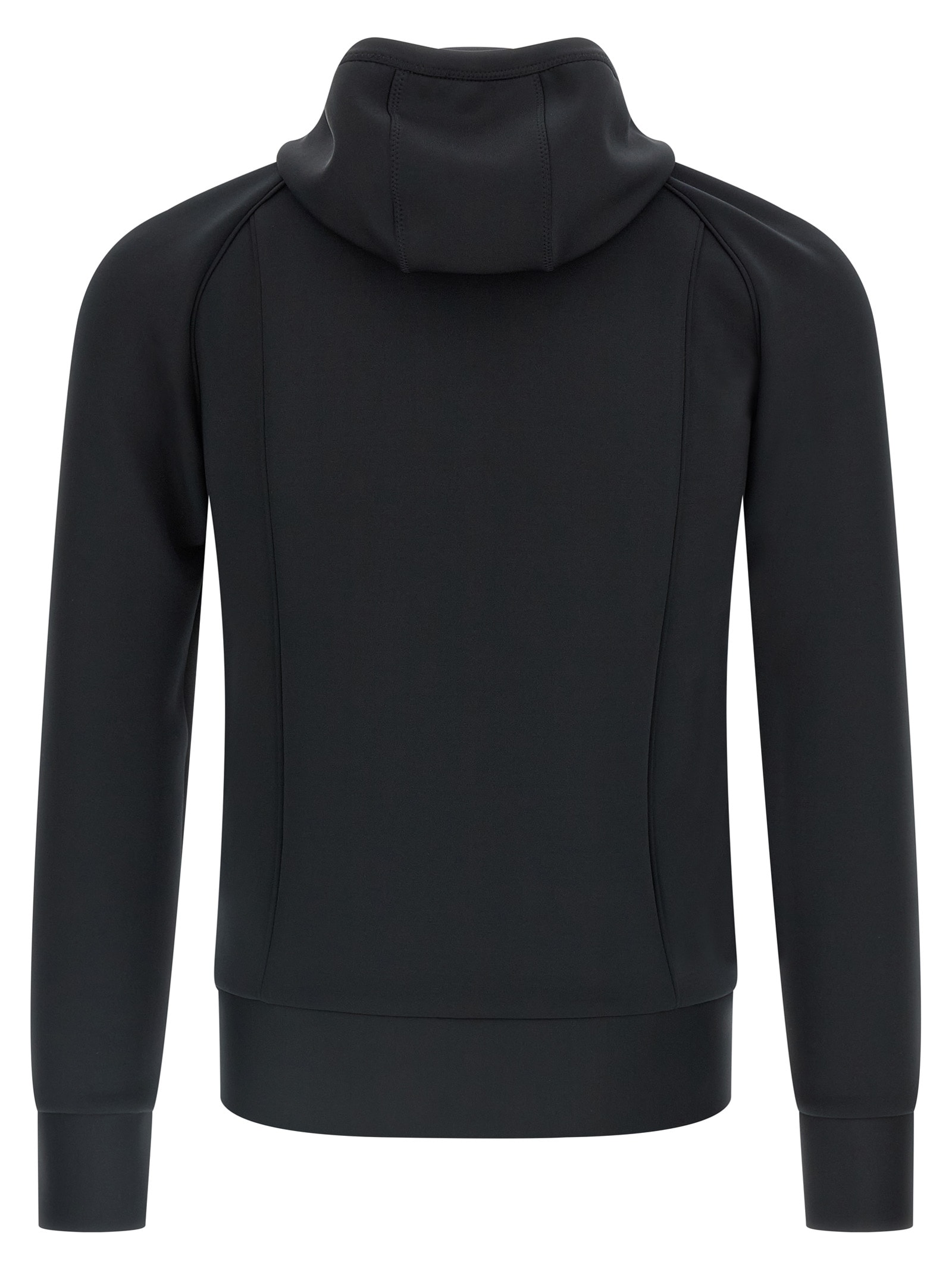 Valentino Hooded Sweater With Long Sleeves And Ribbed Cuffs In Blue