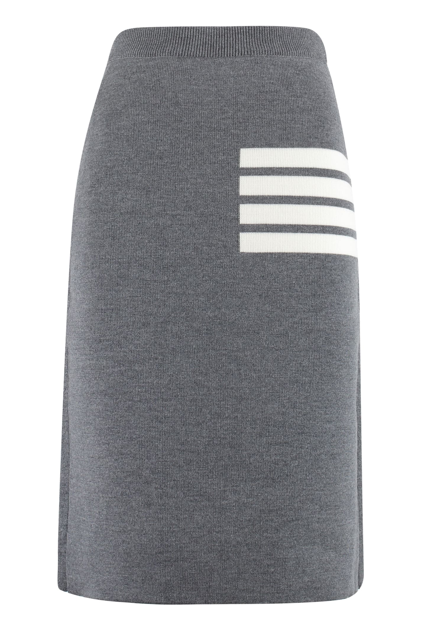 Thom Browne Knit Pencil Skirt In Grey | ModeSens