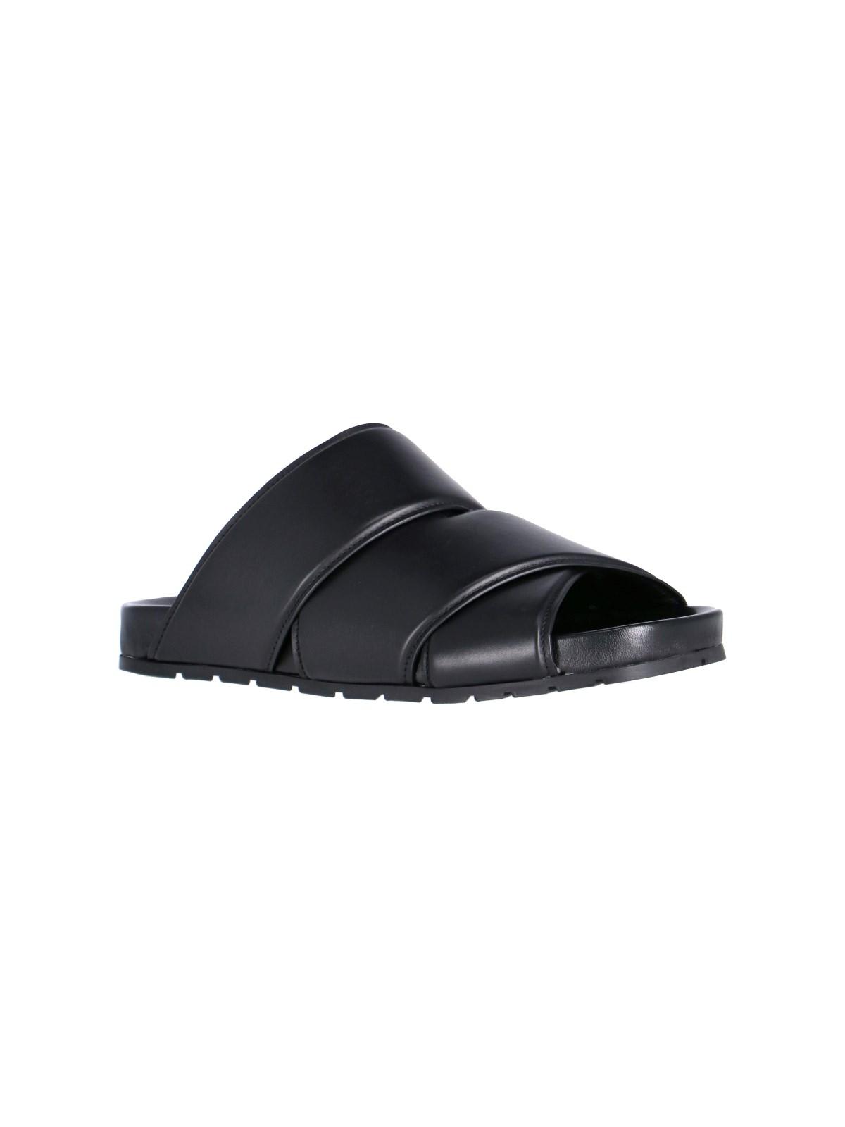 Shop Bottega Veneta Bridge Sandals In Black