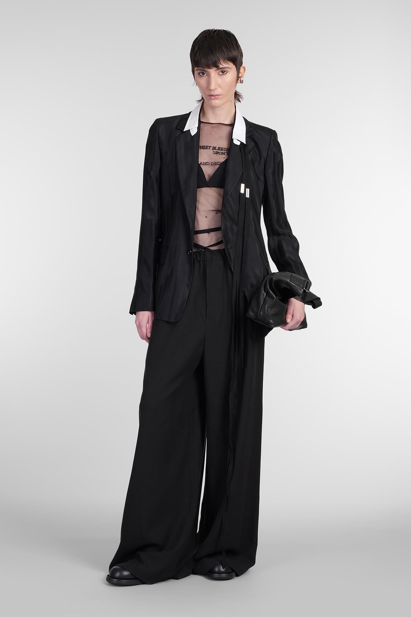 Ann Demeulemeester Fiene Topwear In Black Cotton In Black