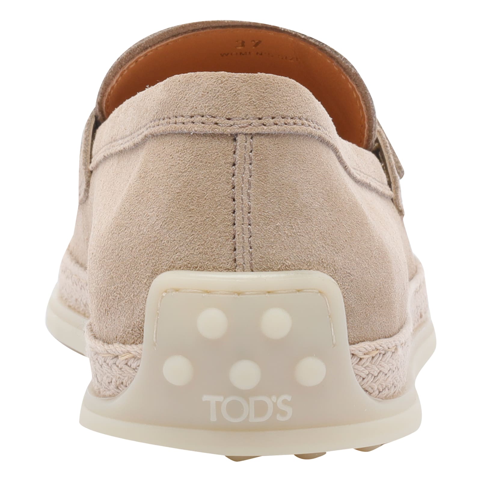 Tod's Suede Loafers In Beige