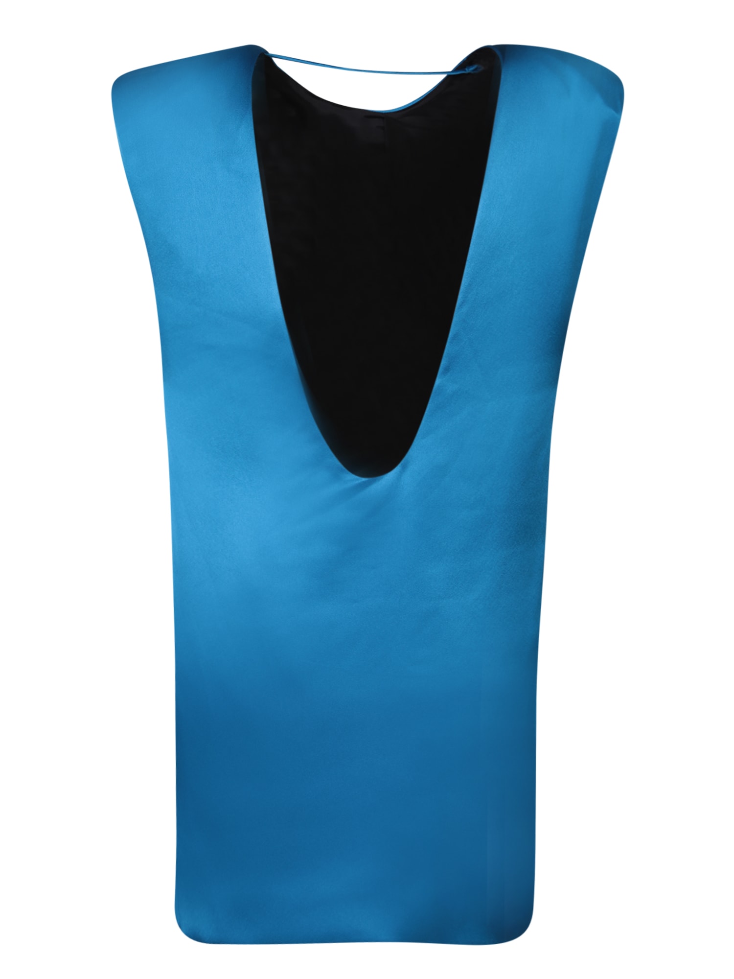 Shop Rev Ayla Shoulder Pad Blue Dress By