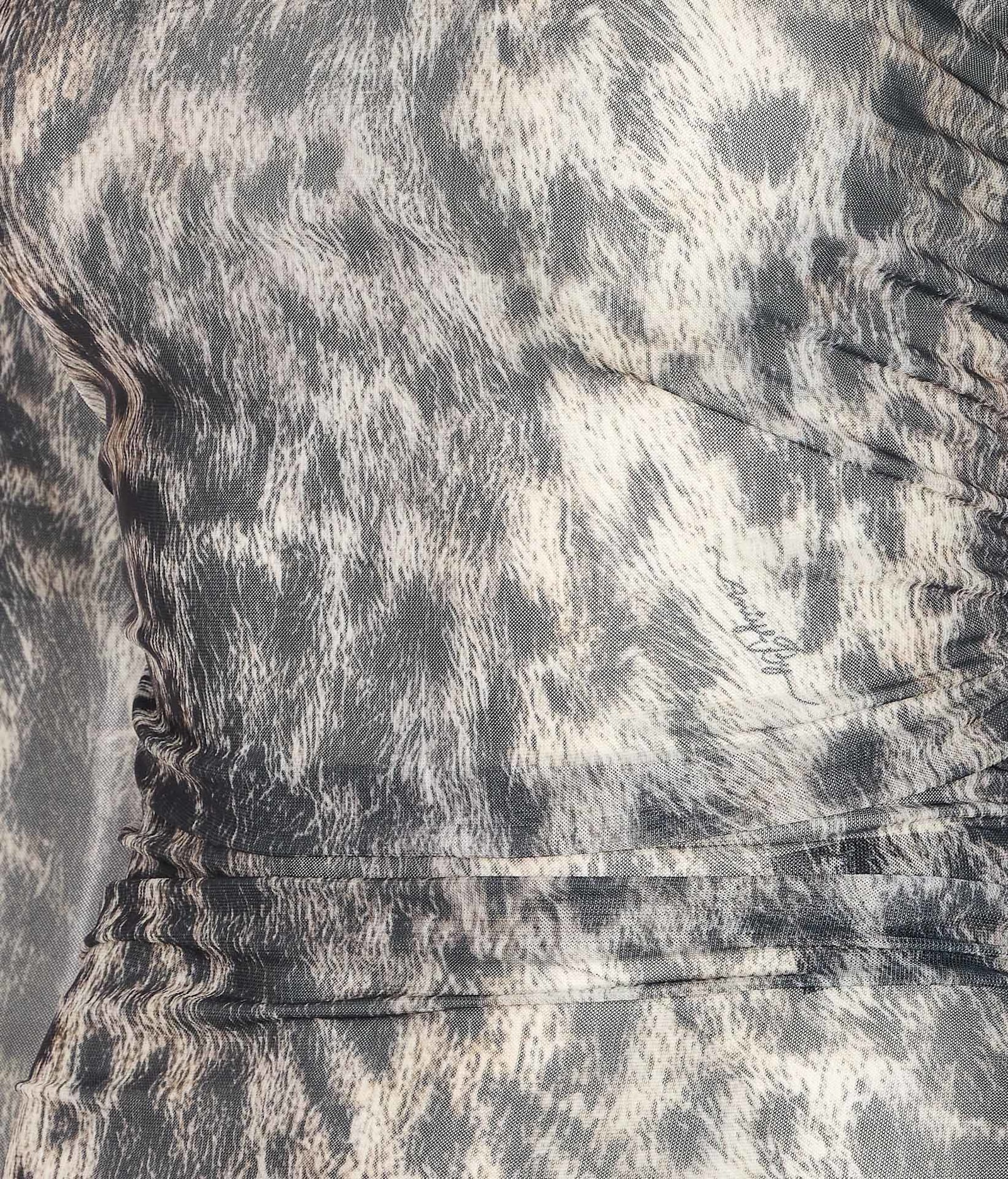 Aniye By Leopard-print High-neck Bodysuit In Gray