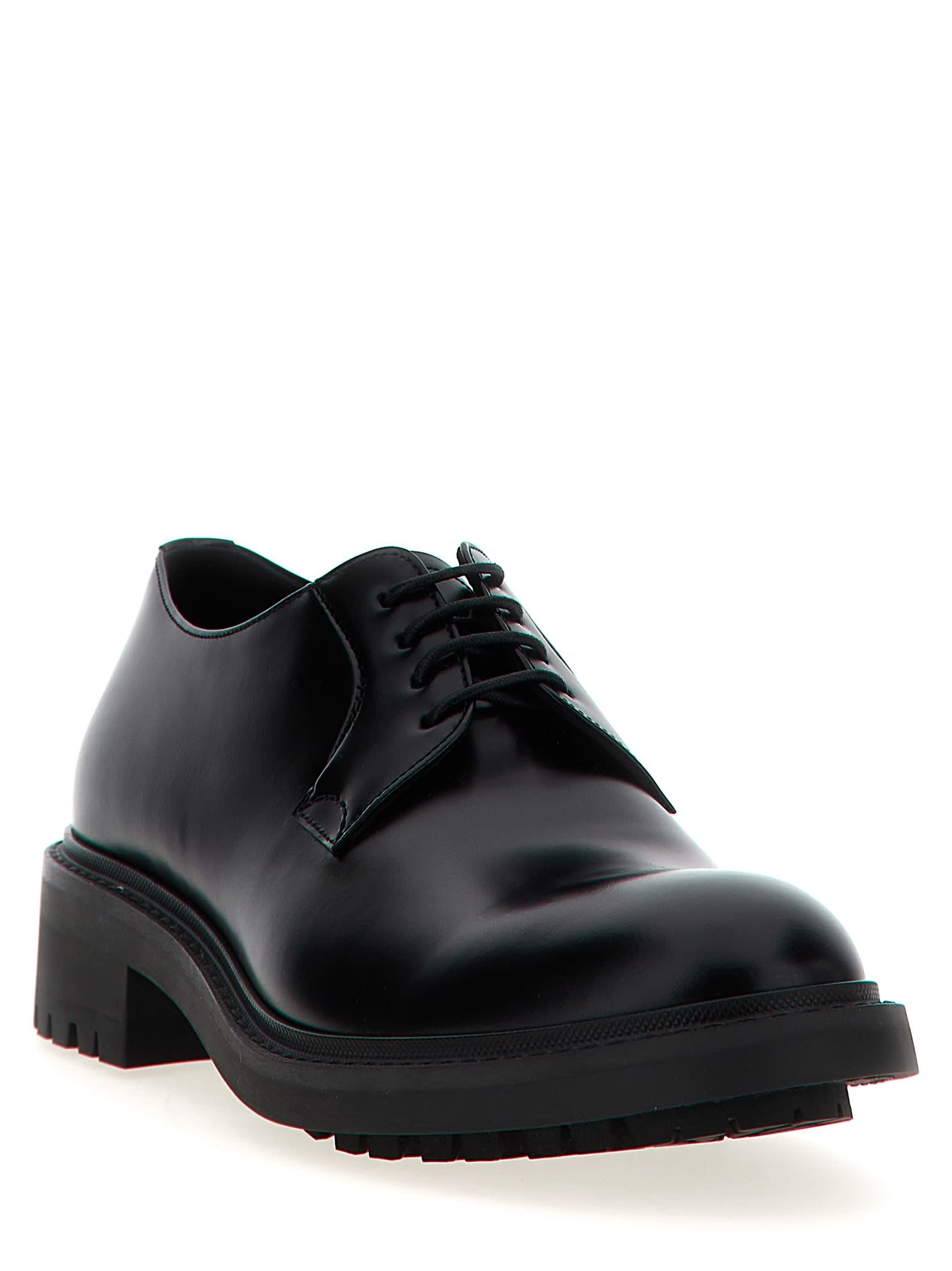 Saint Laurent Derby Antoine In Pelle Liscia In Black