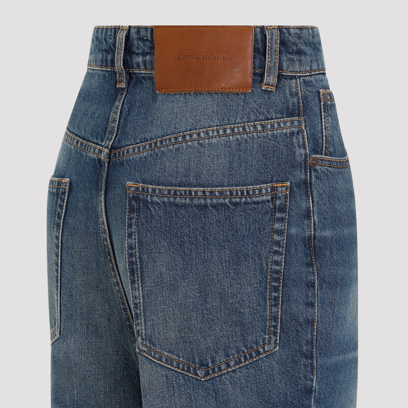 Victoria Beckham Wide Leg Kick Jeans Women In Broken Vintage Wash