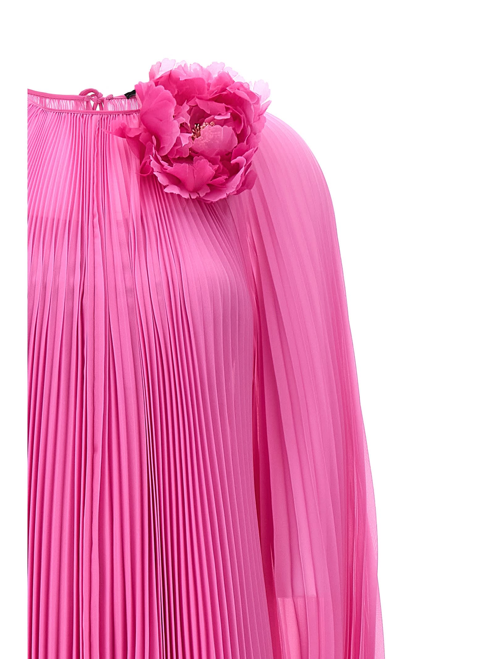 Shop Max Mara Farea Dress In Pink