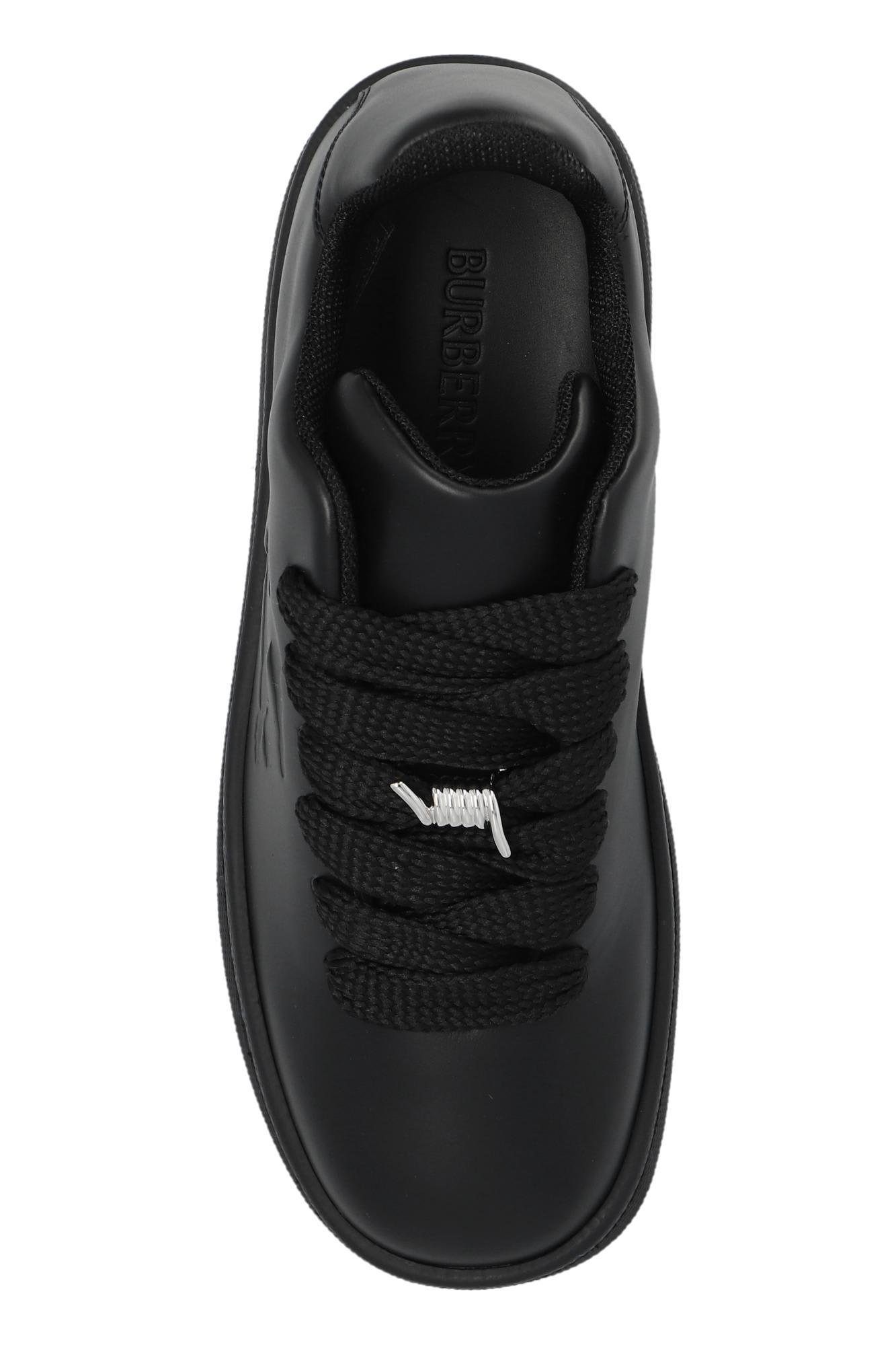 Shop Burberry Box Sports Shoes In Black