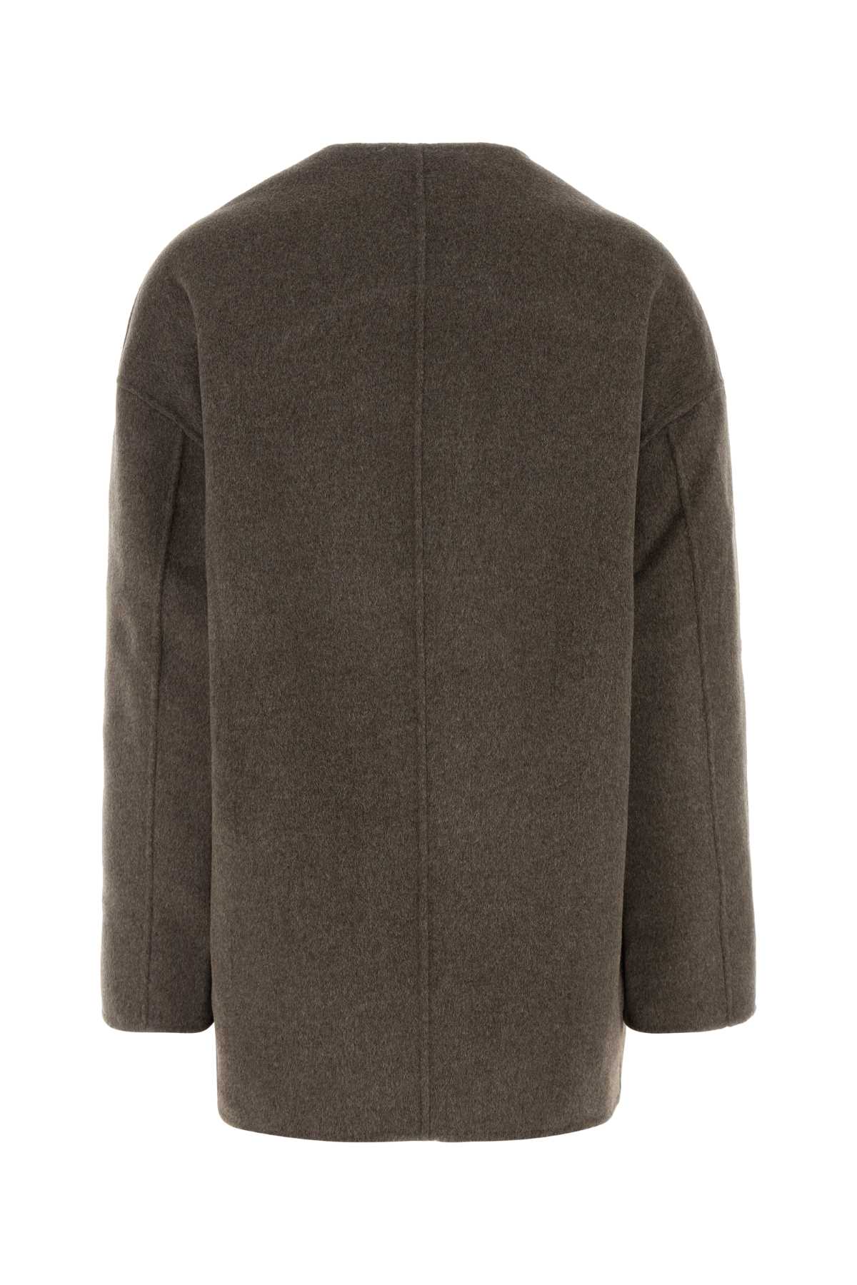 Loulou Studio Mud Flannel Dunne Jacket In Brown