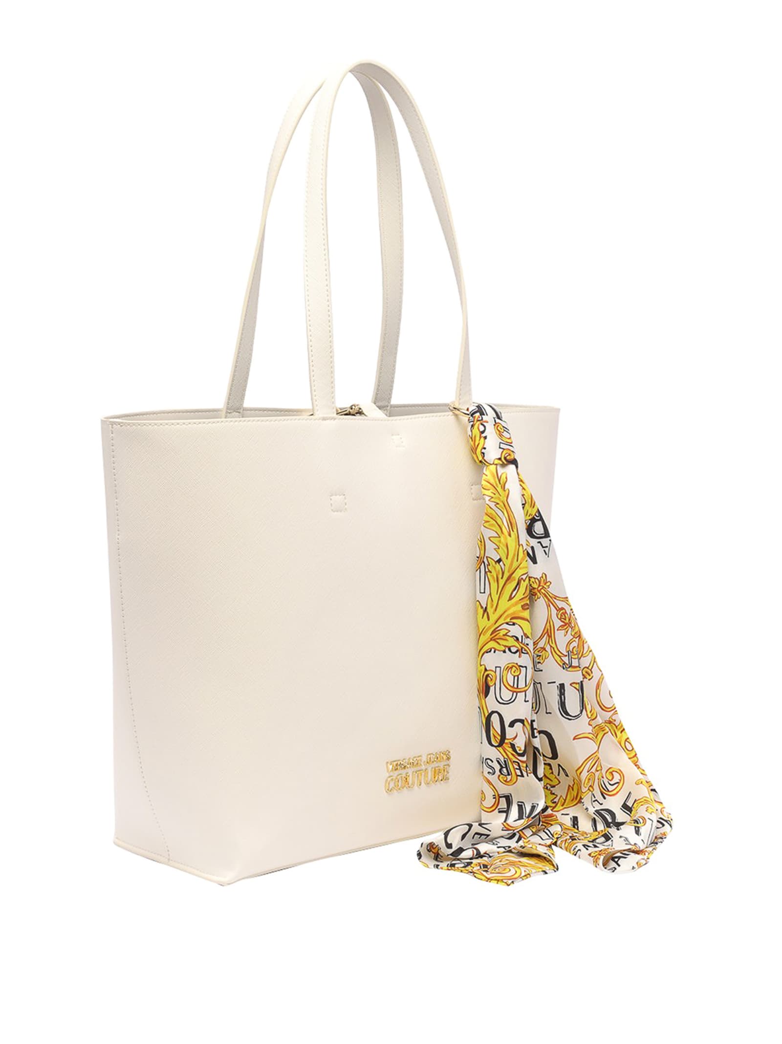 Shop Versace Jeans Couture Tote Bag In White