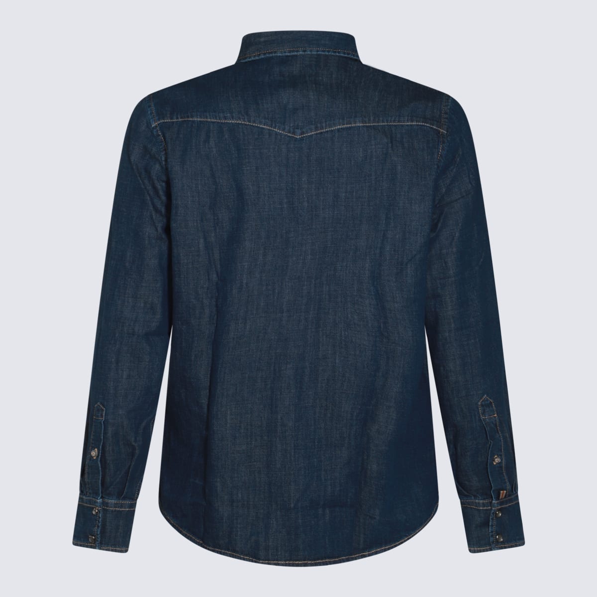 Shop Jacob Cohen Blue Cotton Denim Shirt